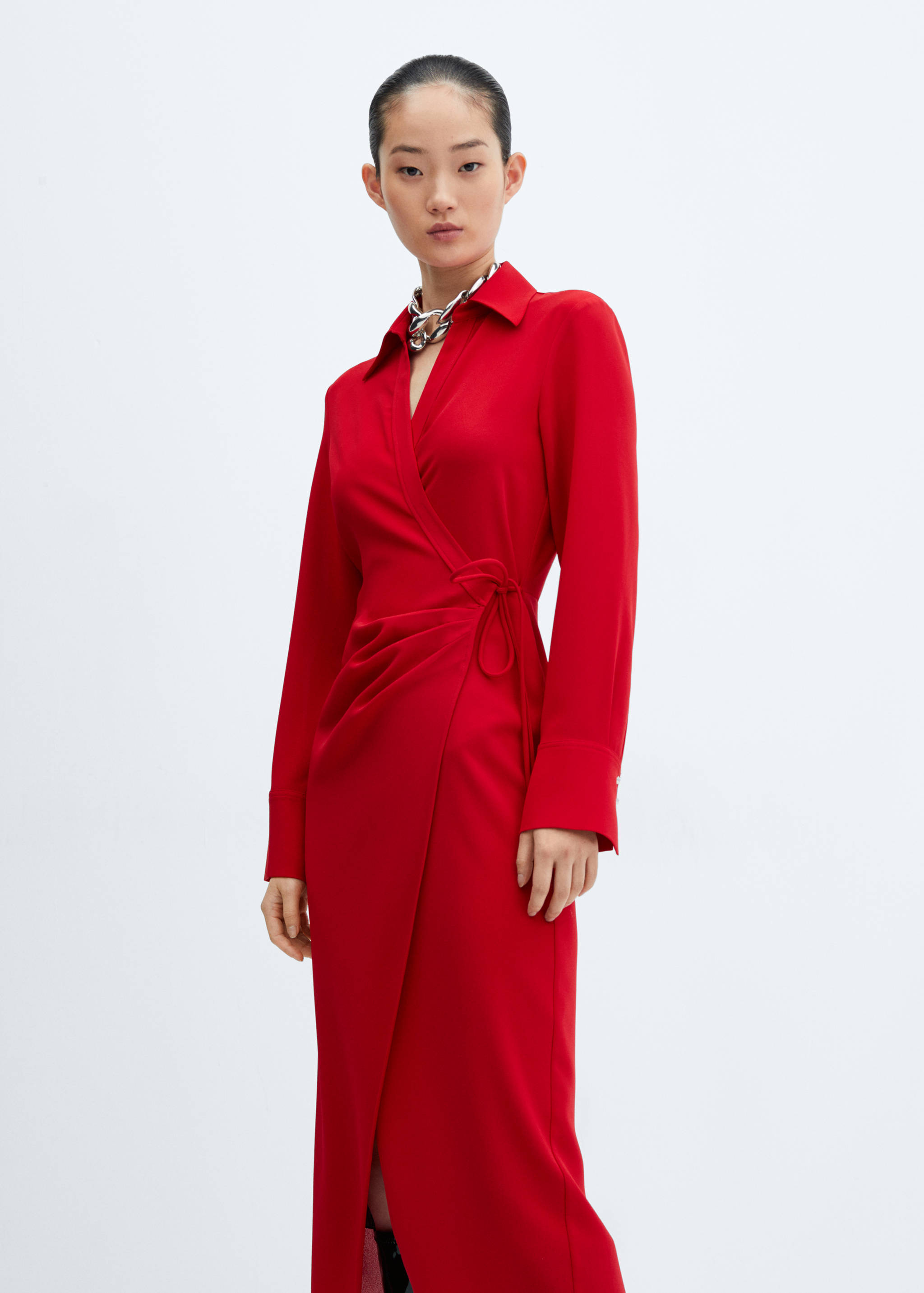 Wrap shirt dress - Medium plane