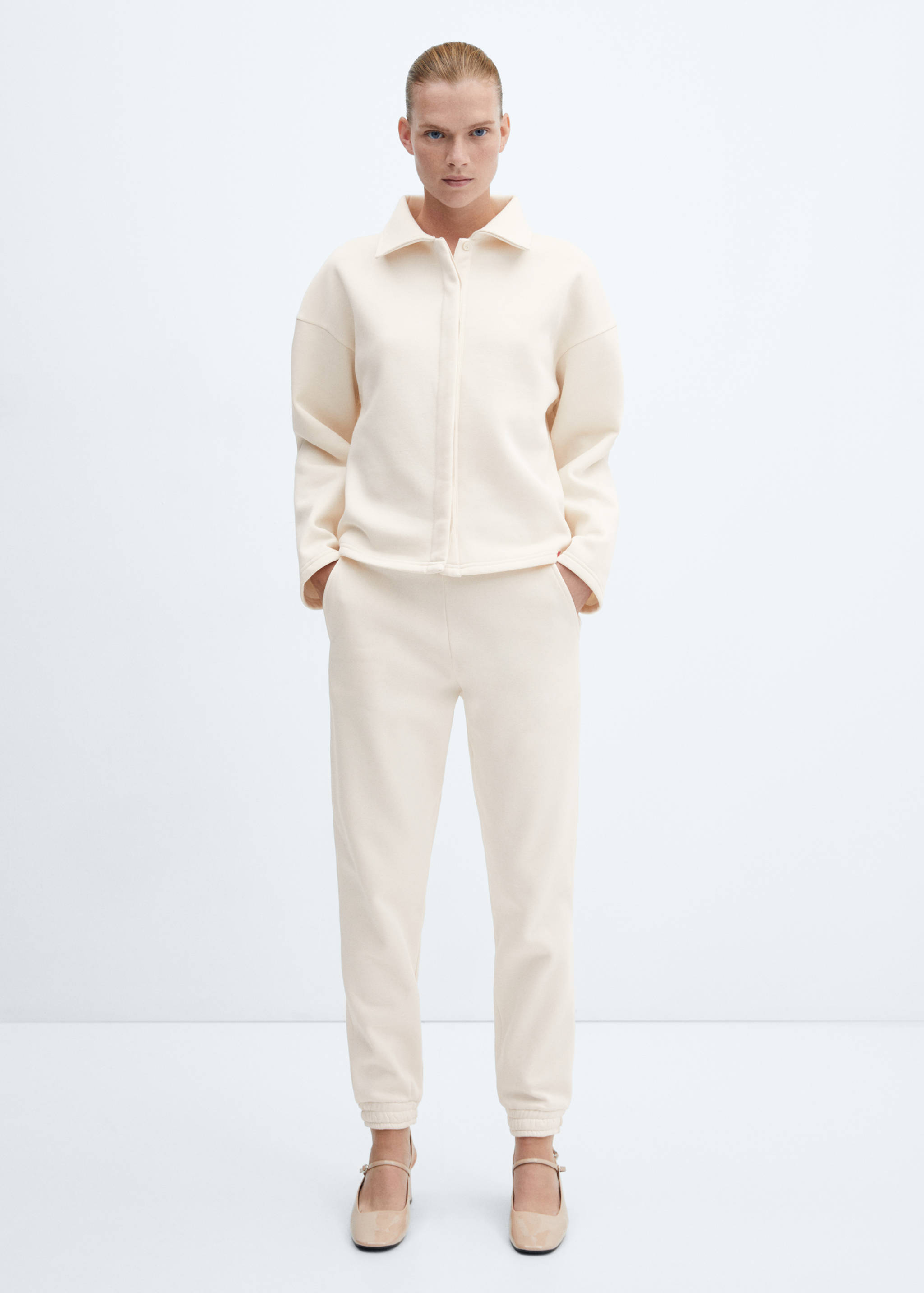 Solidarity cotton jogger trousers - General plane