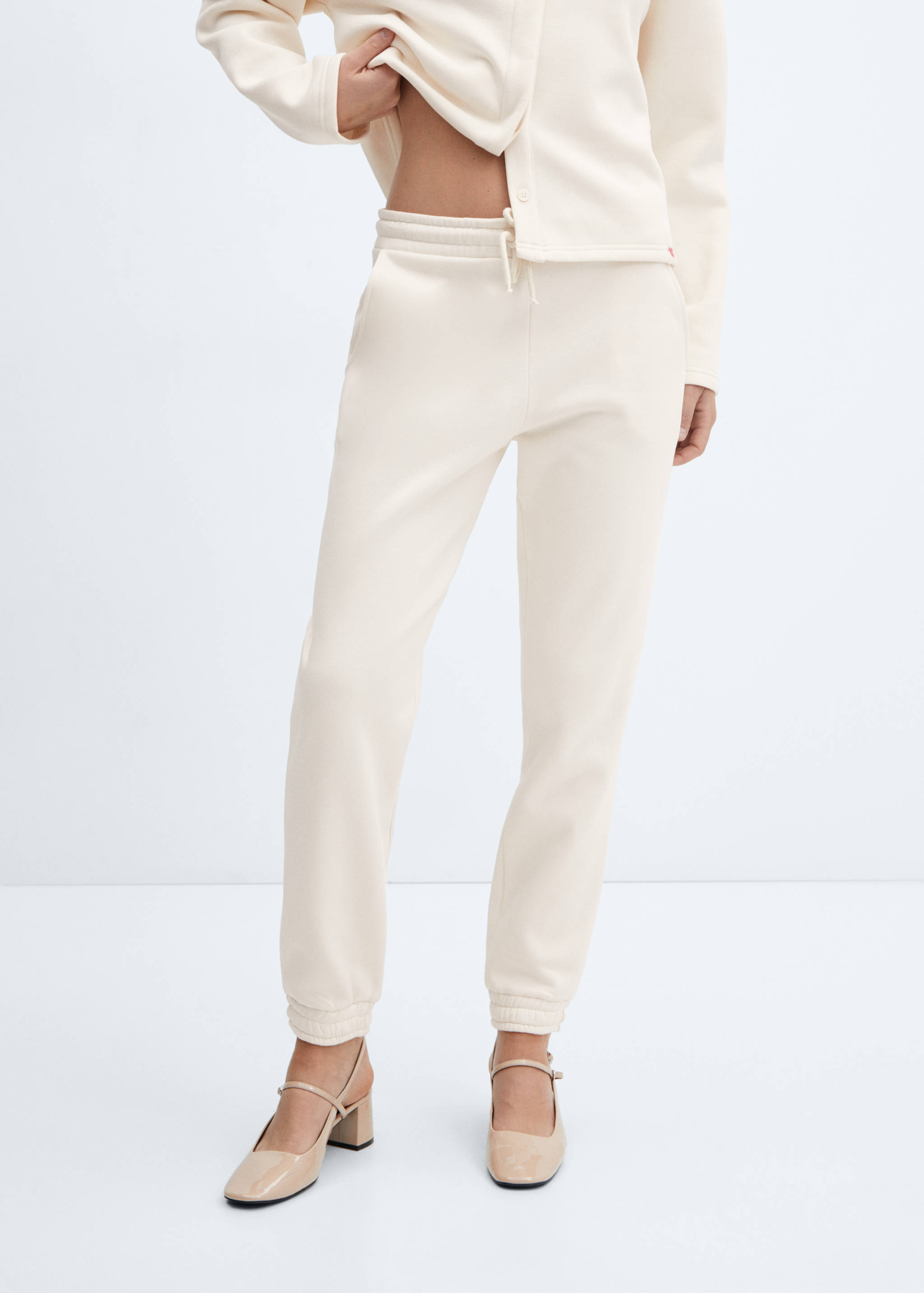 Solidarity cotton jogger trousers - Medium plane