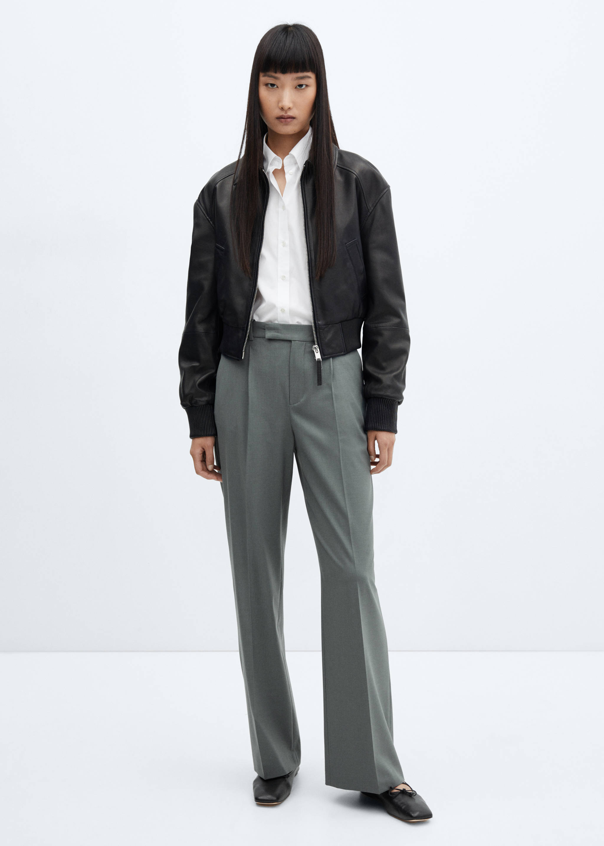 Straight Fit Hose aus Woll-Mix - Allgemeine Ansicht