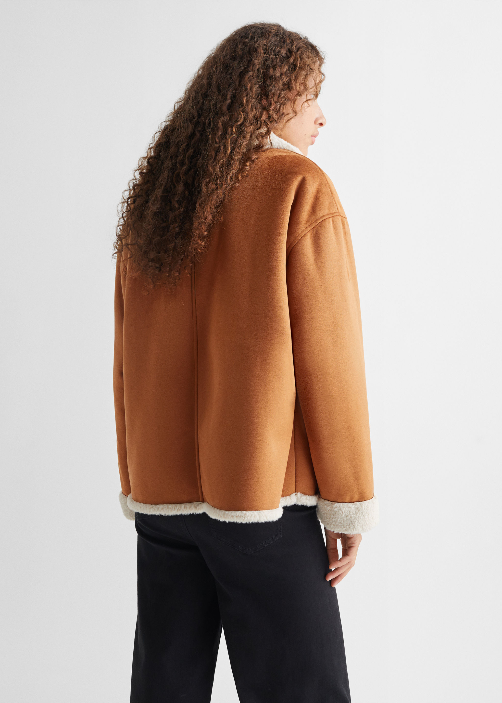 Jacket with shearling-effect lining - Reverse of the article