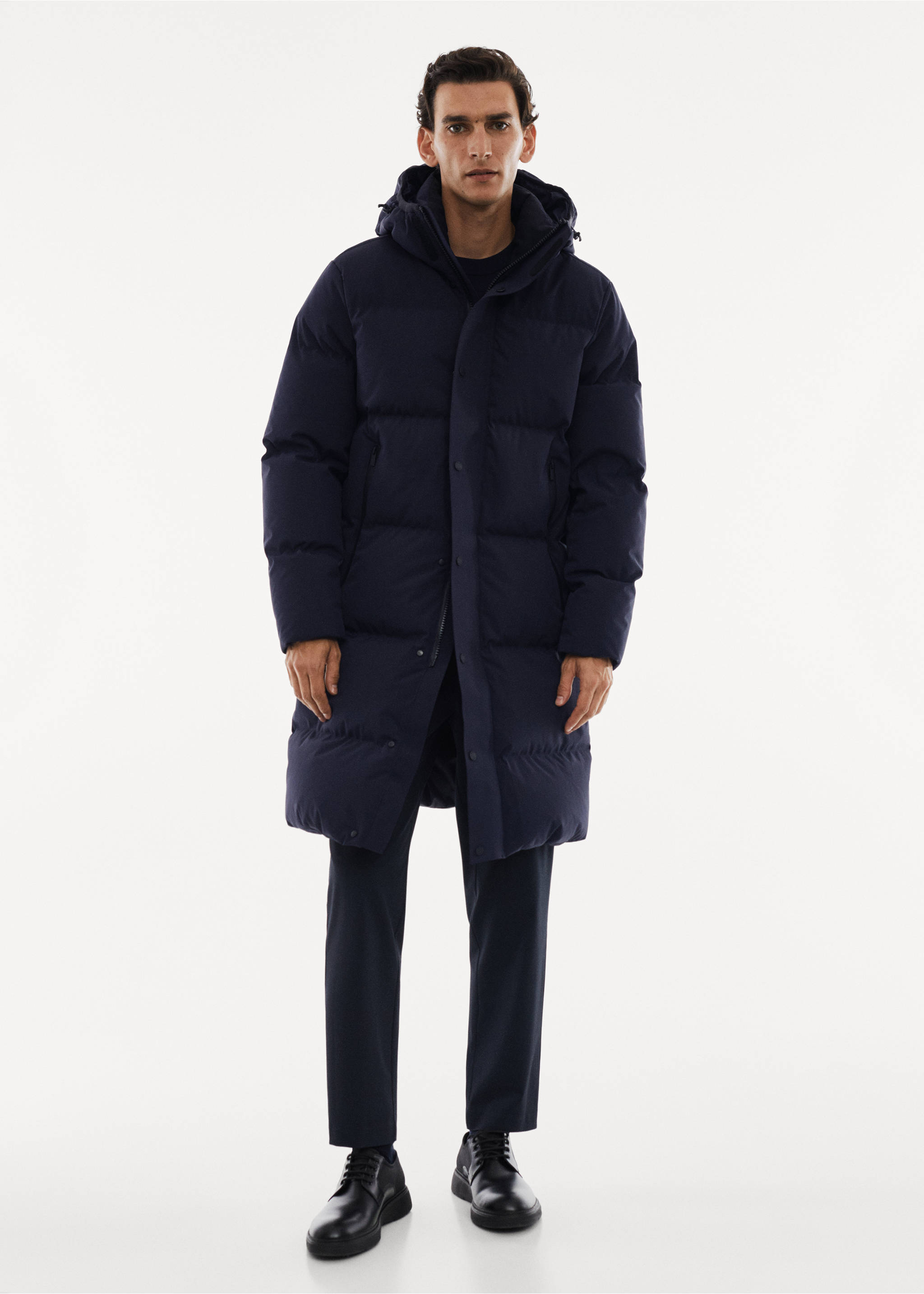 Water-repellent down anorak - General plane, Navy. Ref: 57078263-00.