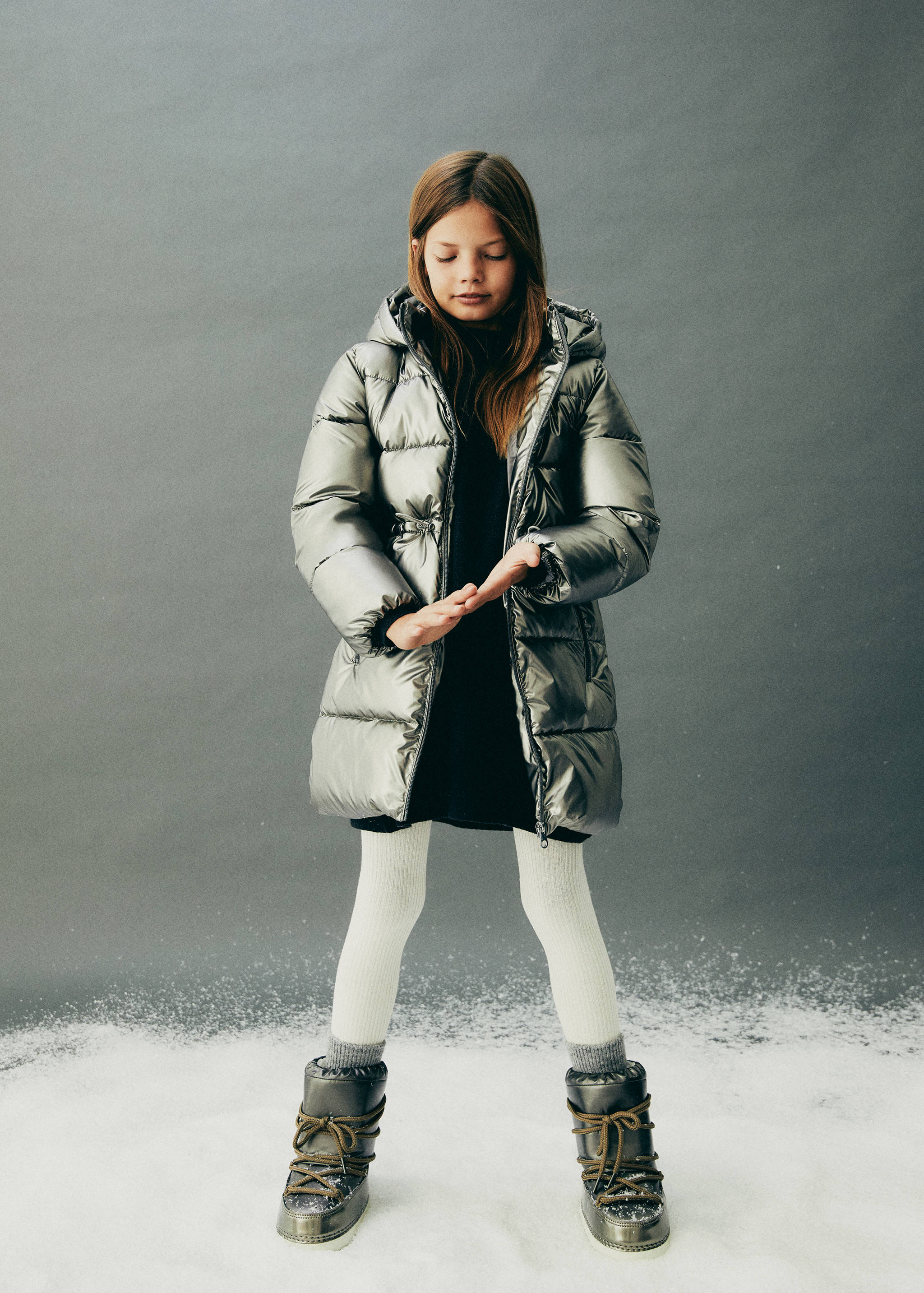 Prošívaný metalizovaný anorak - Celkový náhled