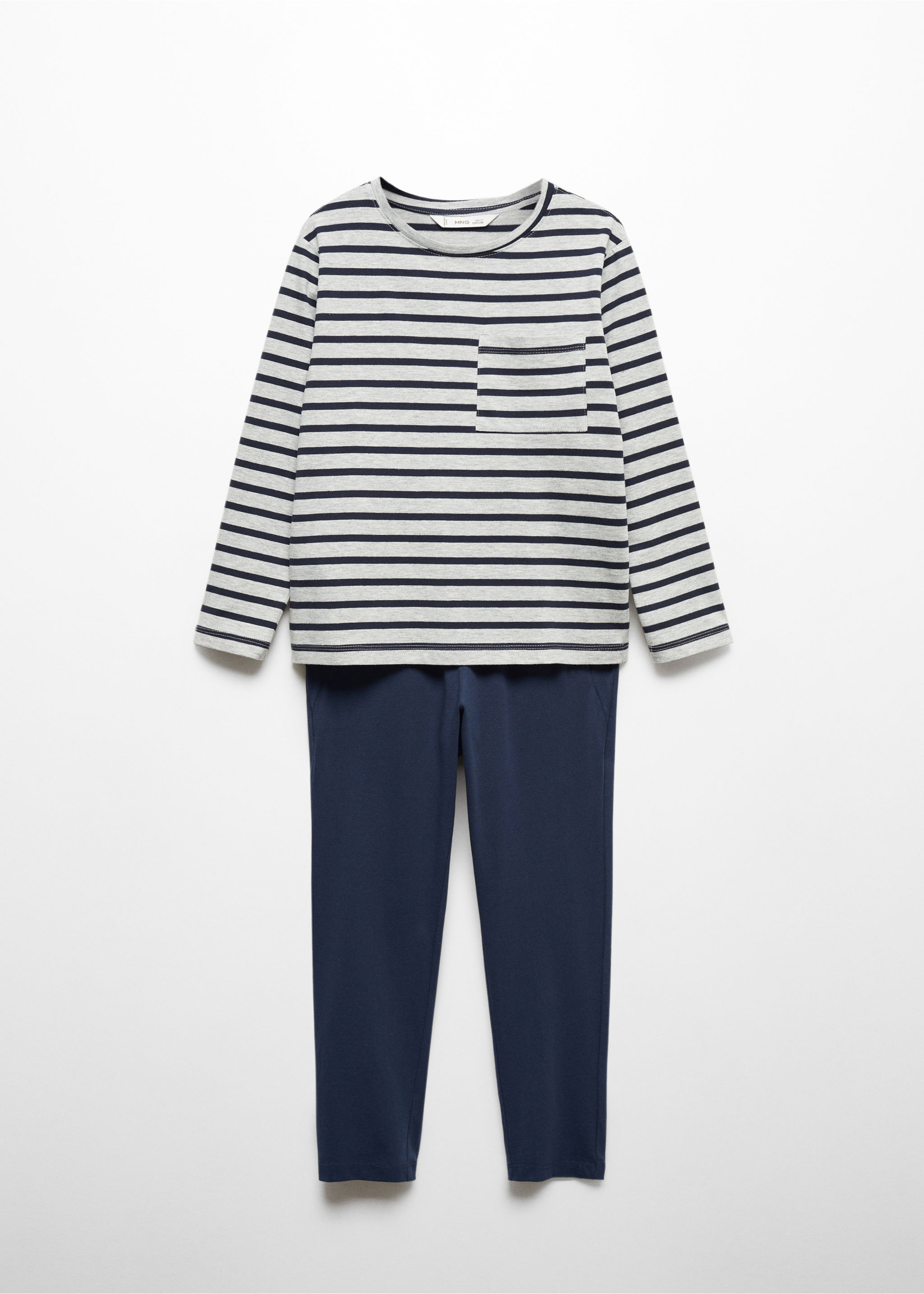 Pijama llarg cotó ratlles - Detall de l'article 0
