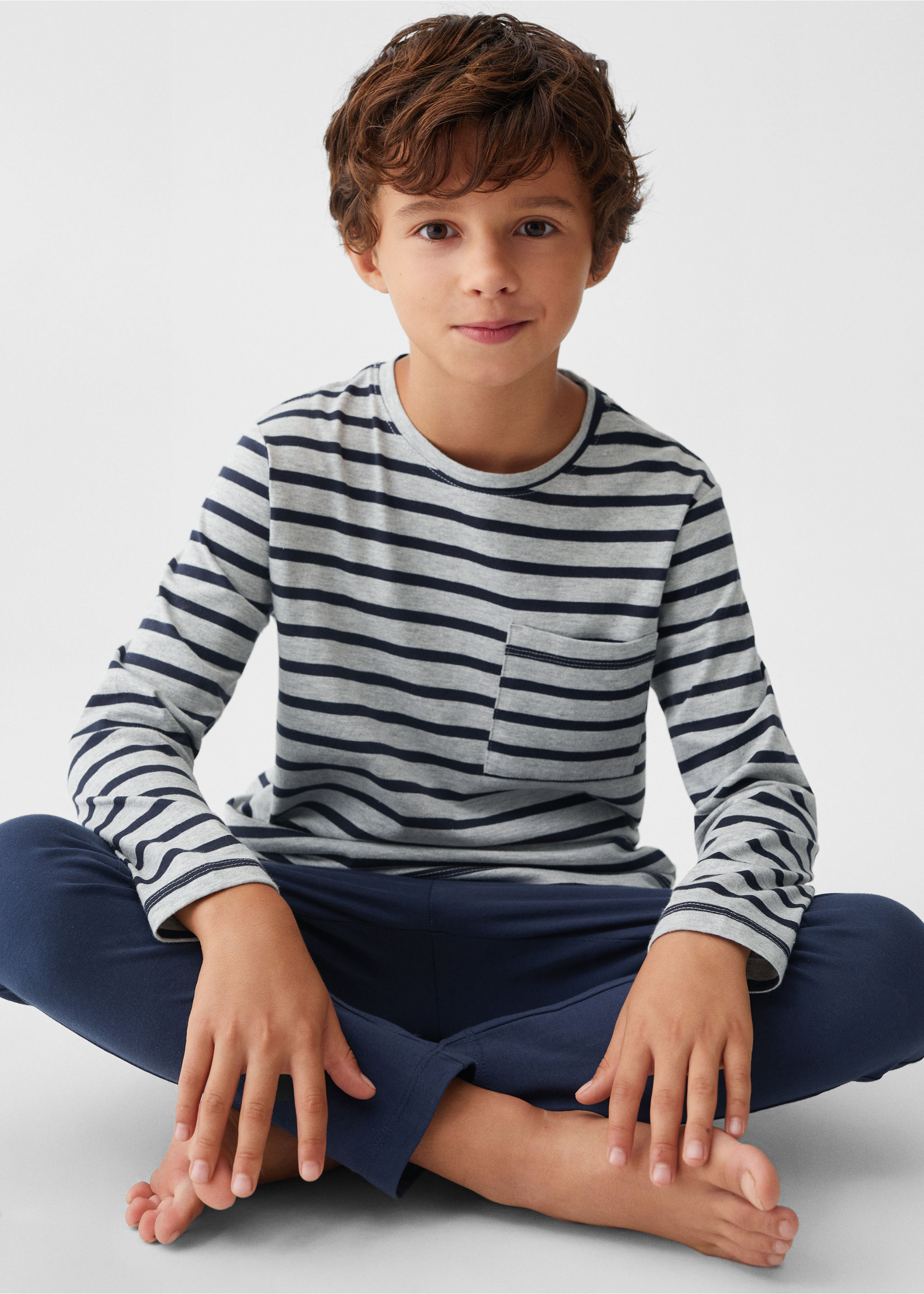 Pijama llarg cotó ratlles - Detall de l'article 2