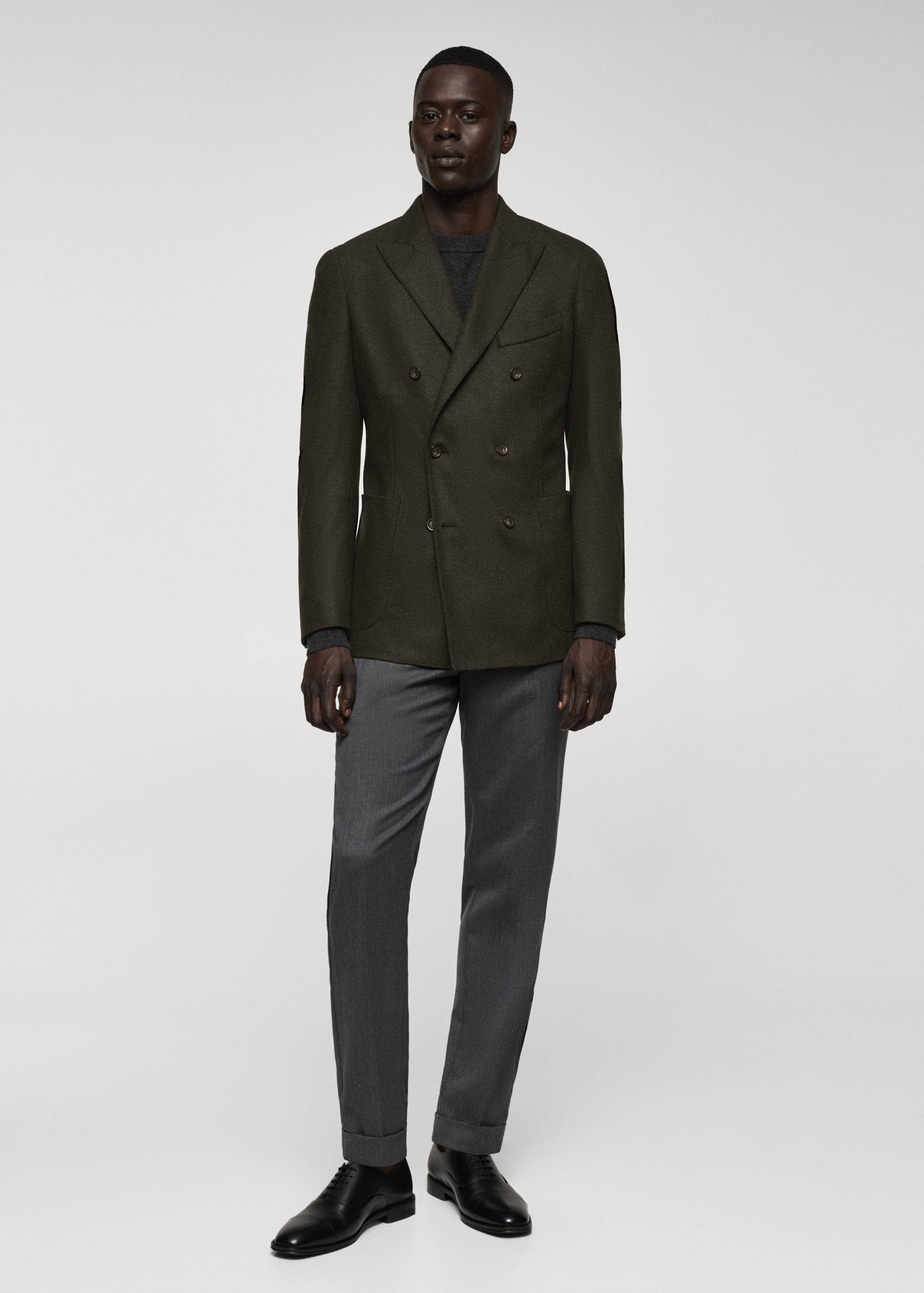 Doppelreihiger Blazer aus Schurwolle - Allgemeine Ansicht