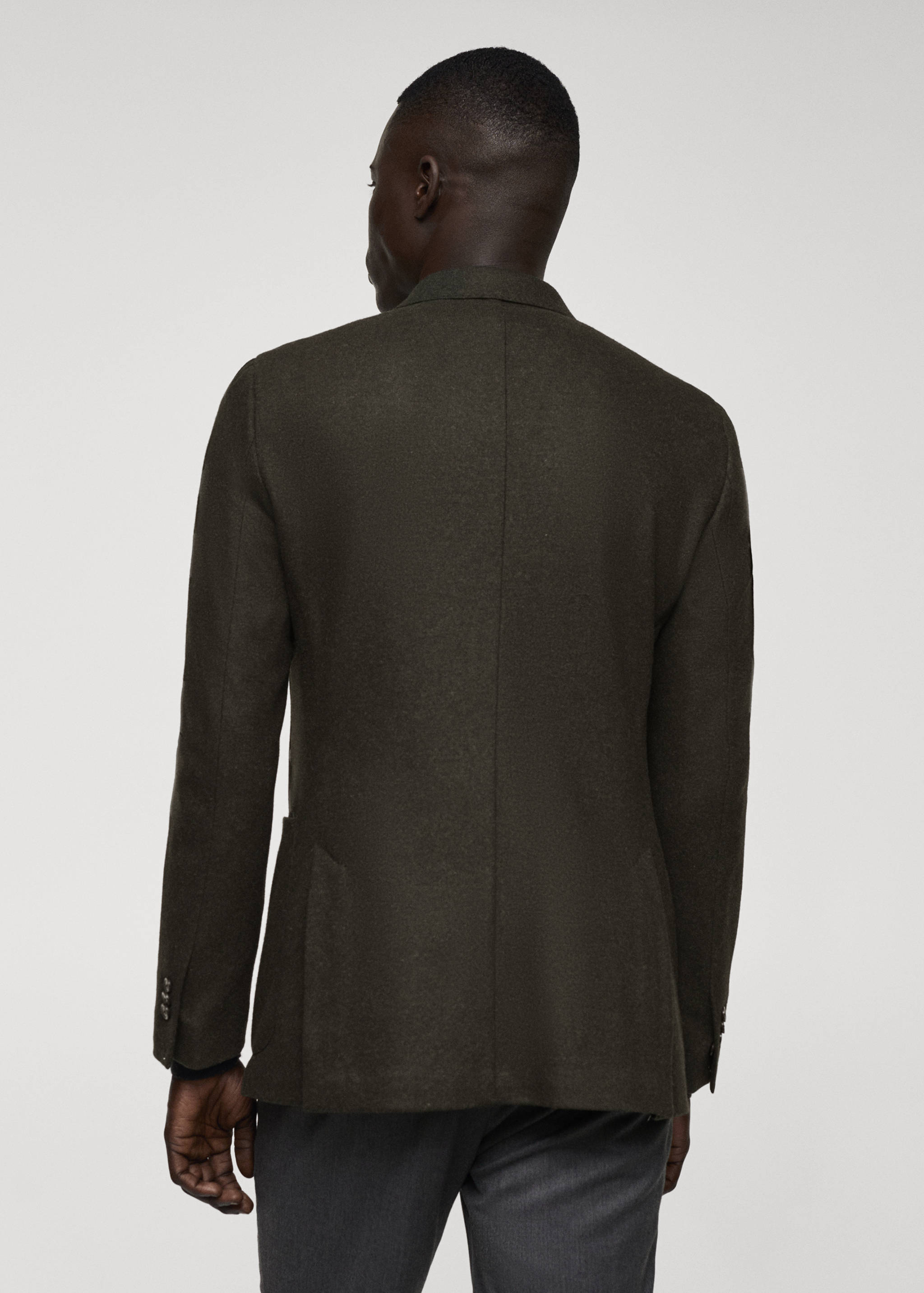 Doppelreihiger Blazer aus Schurwolle - Rückseite des Artikels