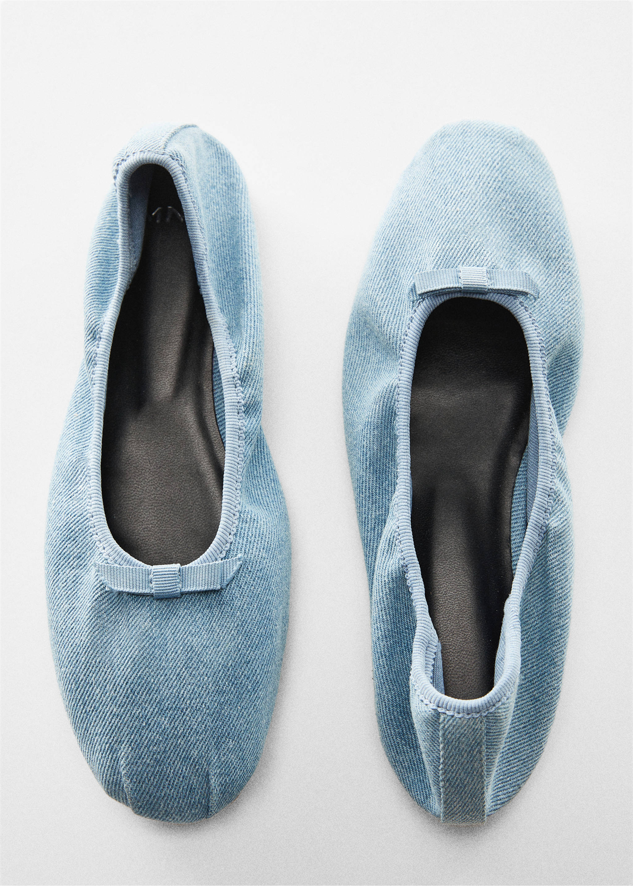 Denim ballerinas - Details of the article 5, Medium Blue. Ref: 57078638-00.