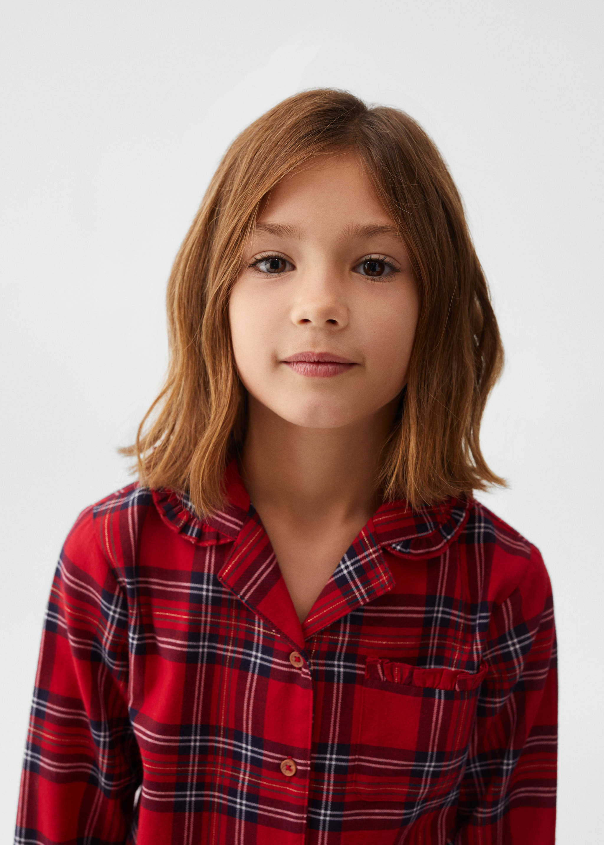 Zweiteiliger langer Schlafanzug mit Karomuster - Detail des Artikels 1