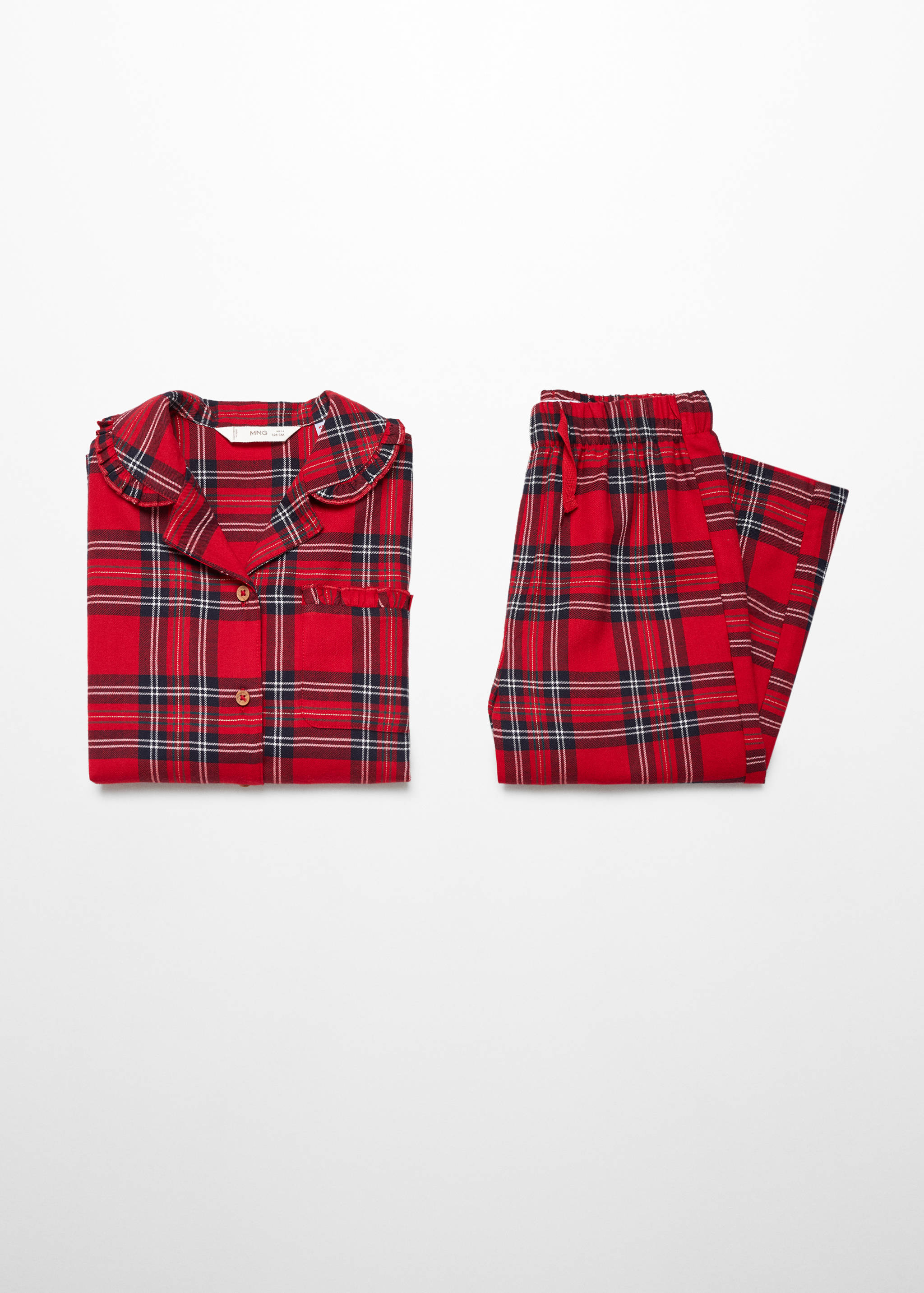 Zweiteiliger langer Schlafanzug mit Karomuster - Detail des Artikels 8