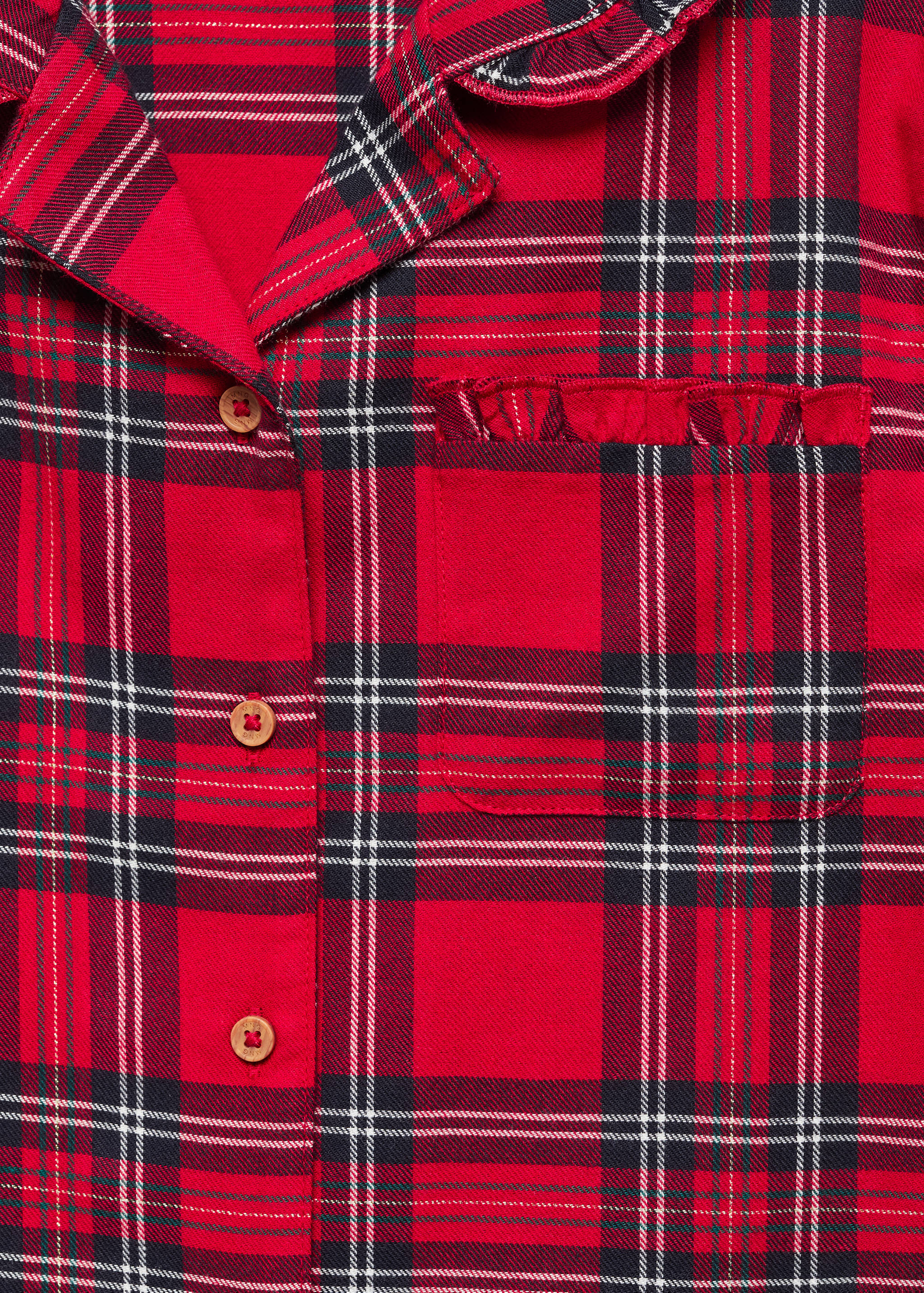 Zweiteiliger langer Schlafanzug mit Karomuster - Detail des Artikels 0