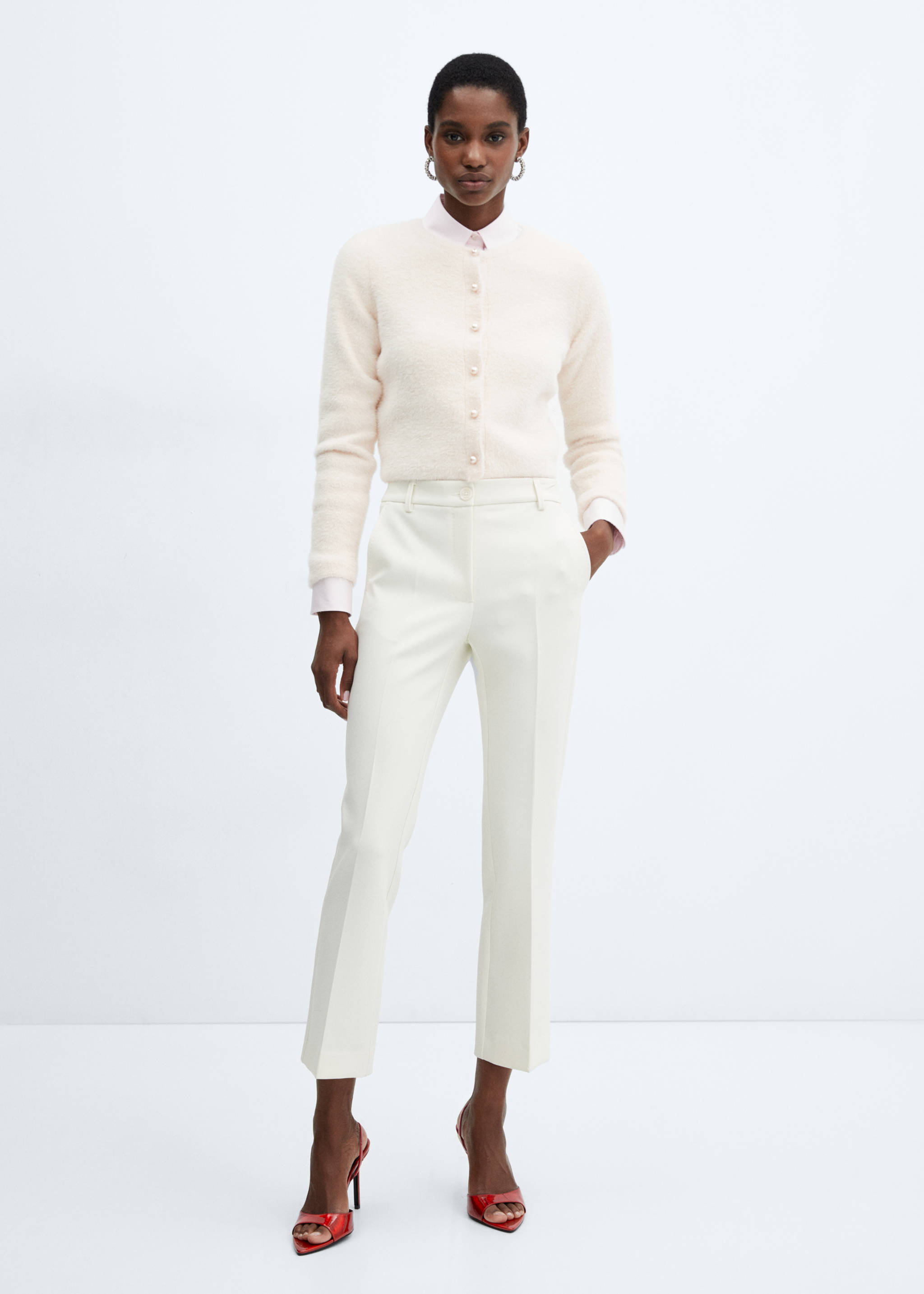 Strickcardigan mit Fell-Effekt - Allgemeine Ansicht