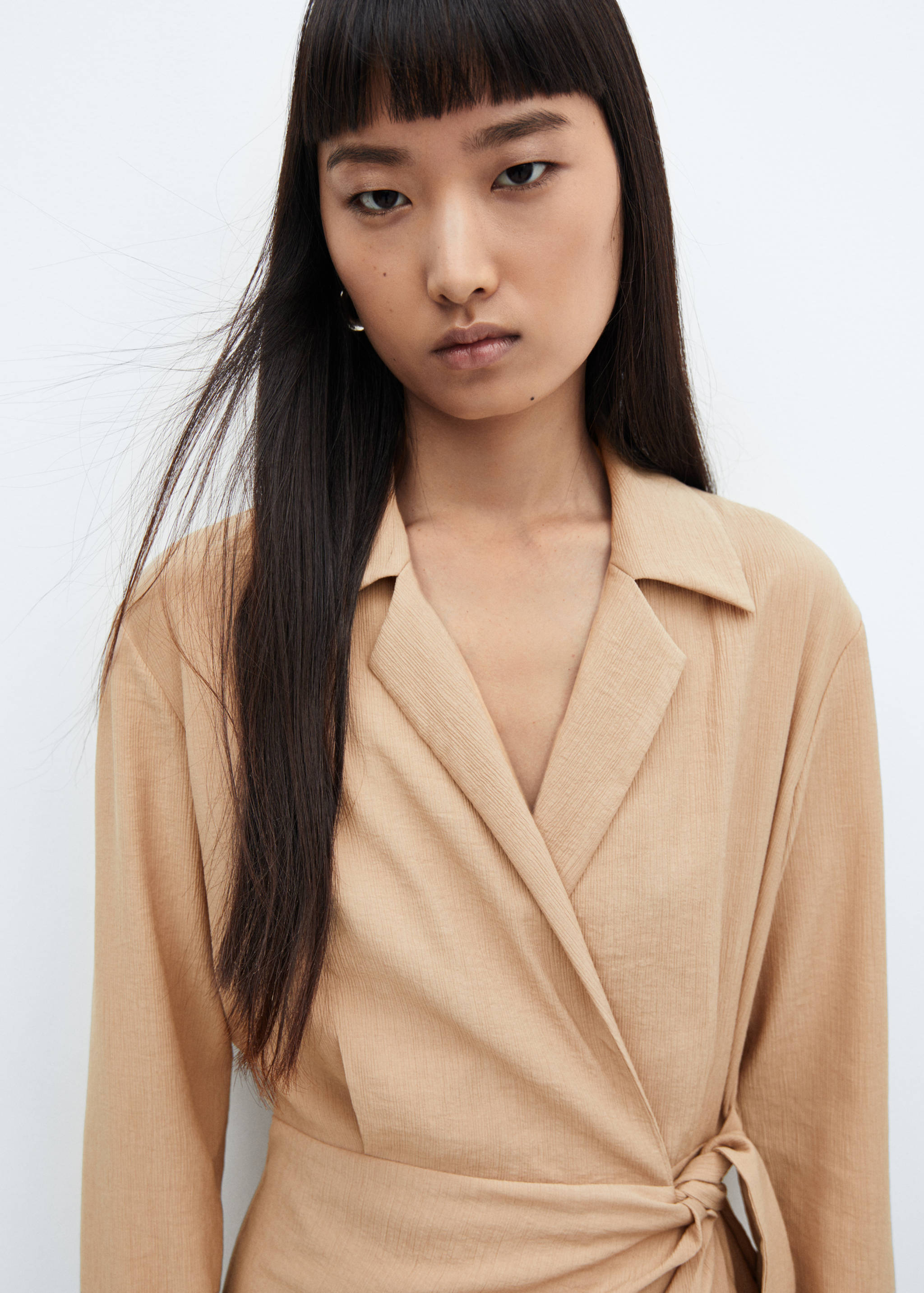 Knot detail shirt dress - Details of the article 1