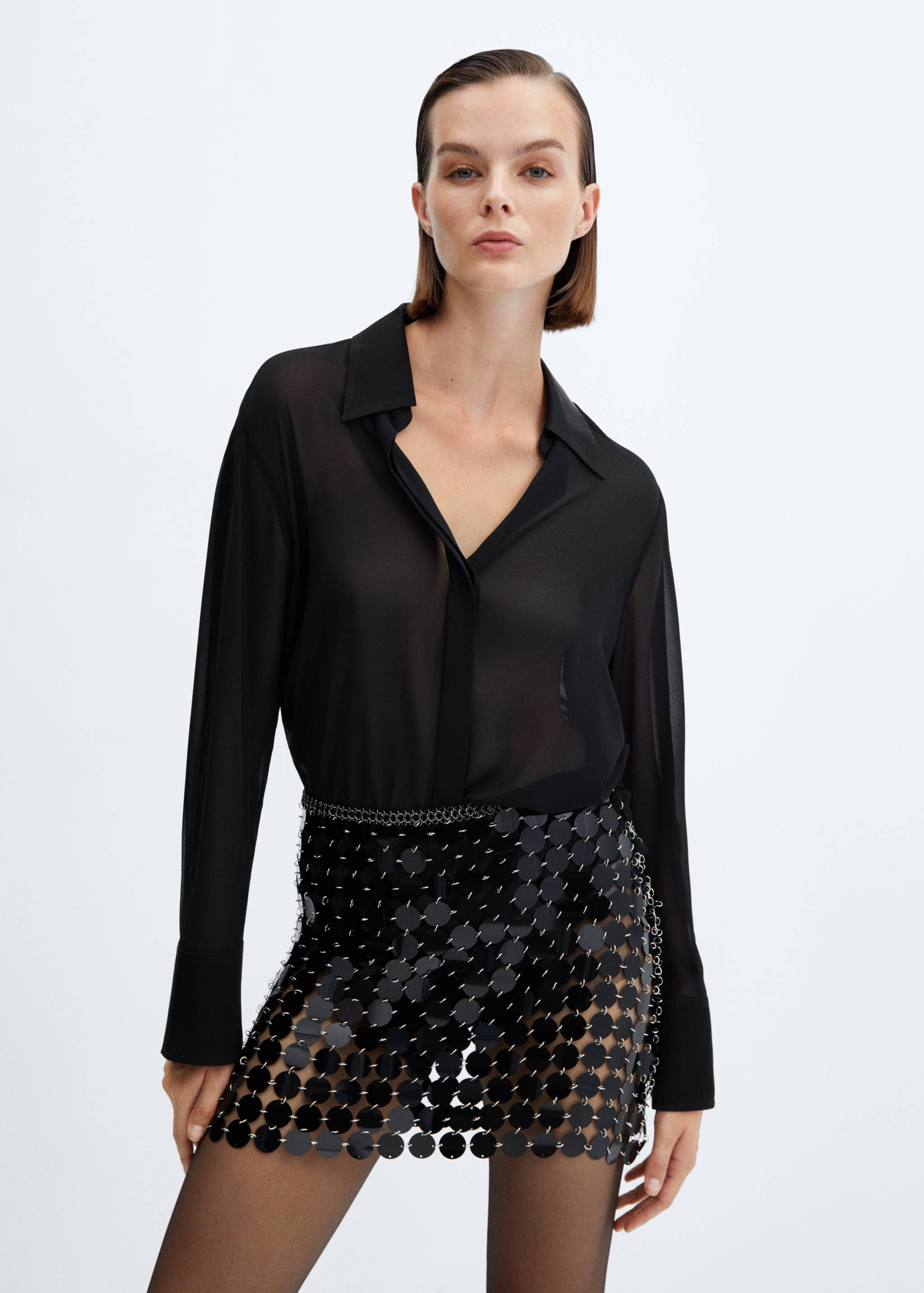 Falda discos metalizados - Plano medio