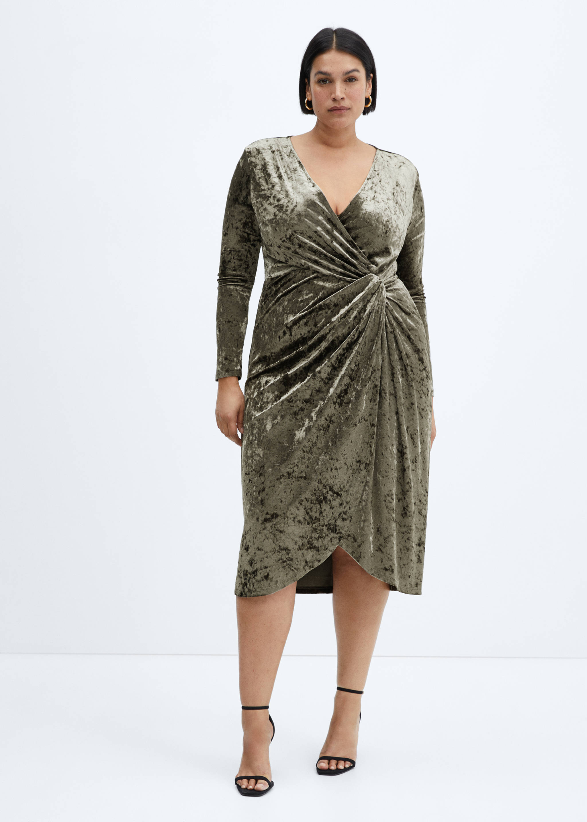 Sukienka z aksamitu z węzłem - Szczegóły artykułu 3