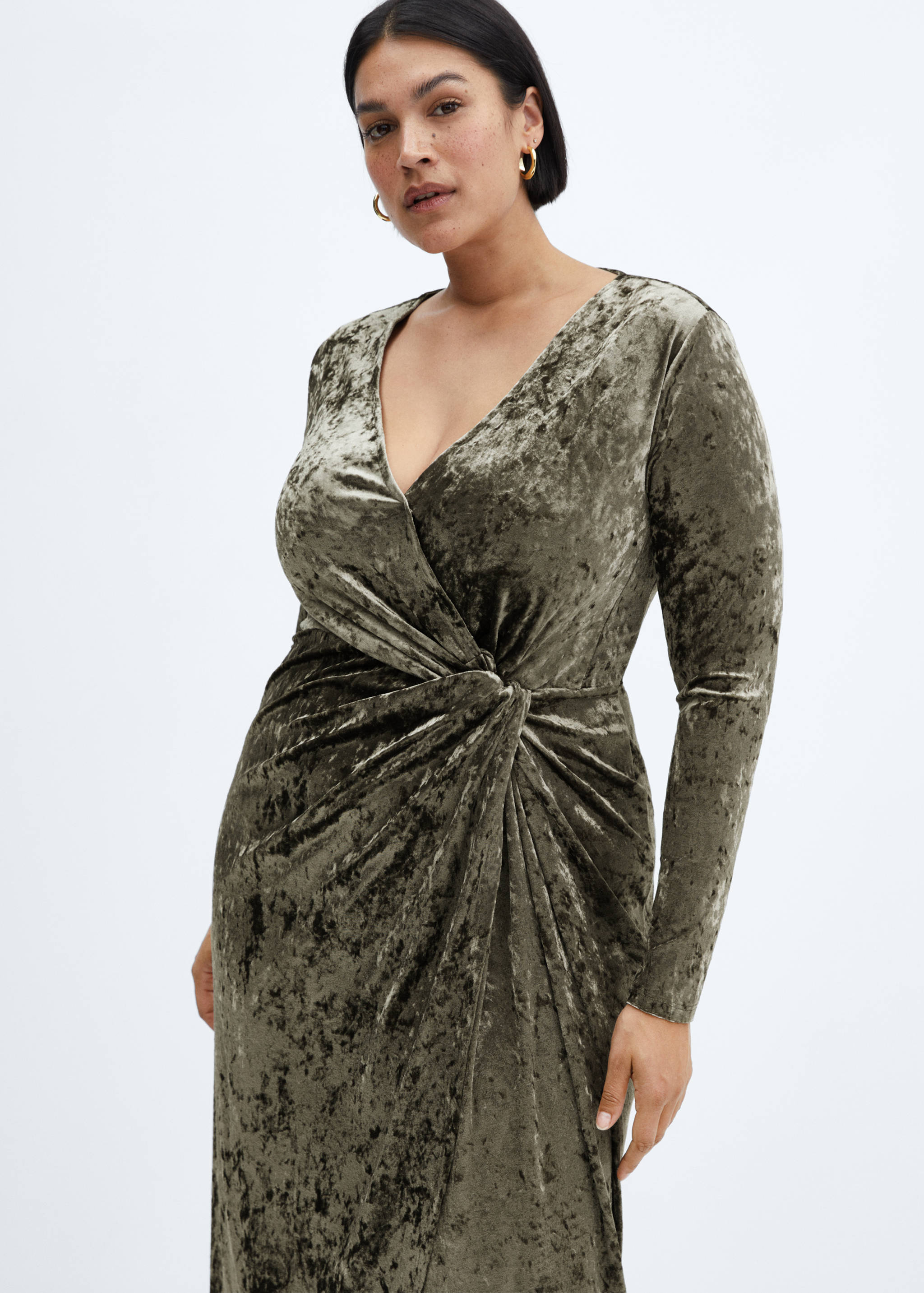 Sukienka z aksamitu z węzłem - Szczegóły artykułu 5