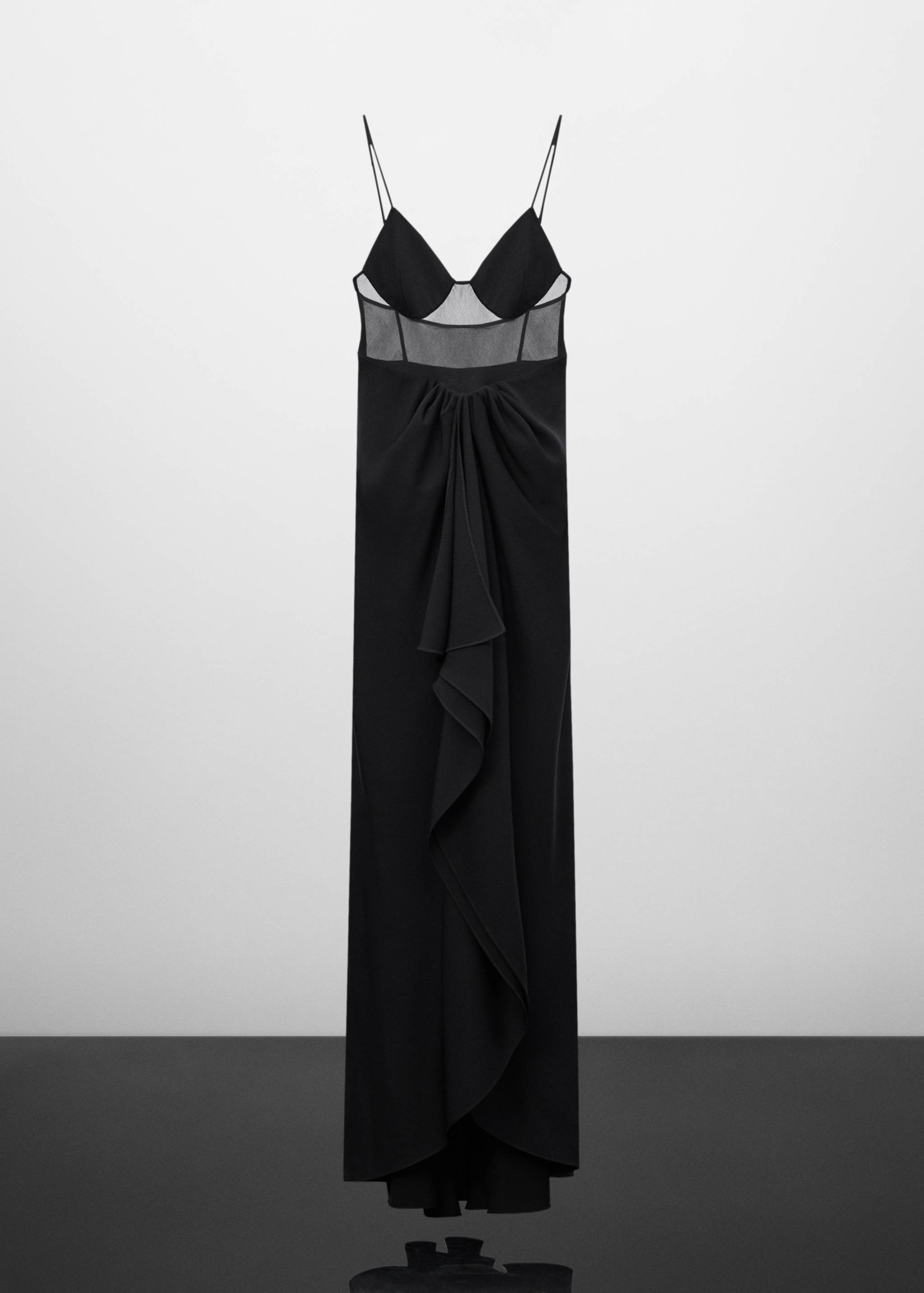 Vestido volante panel semitransparente - Artículo sin modelo