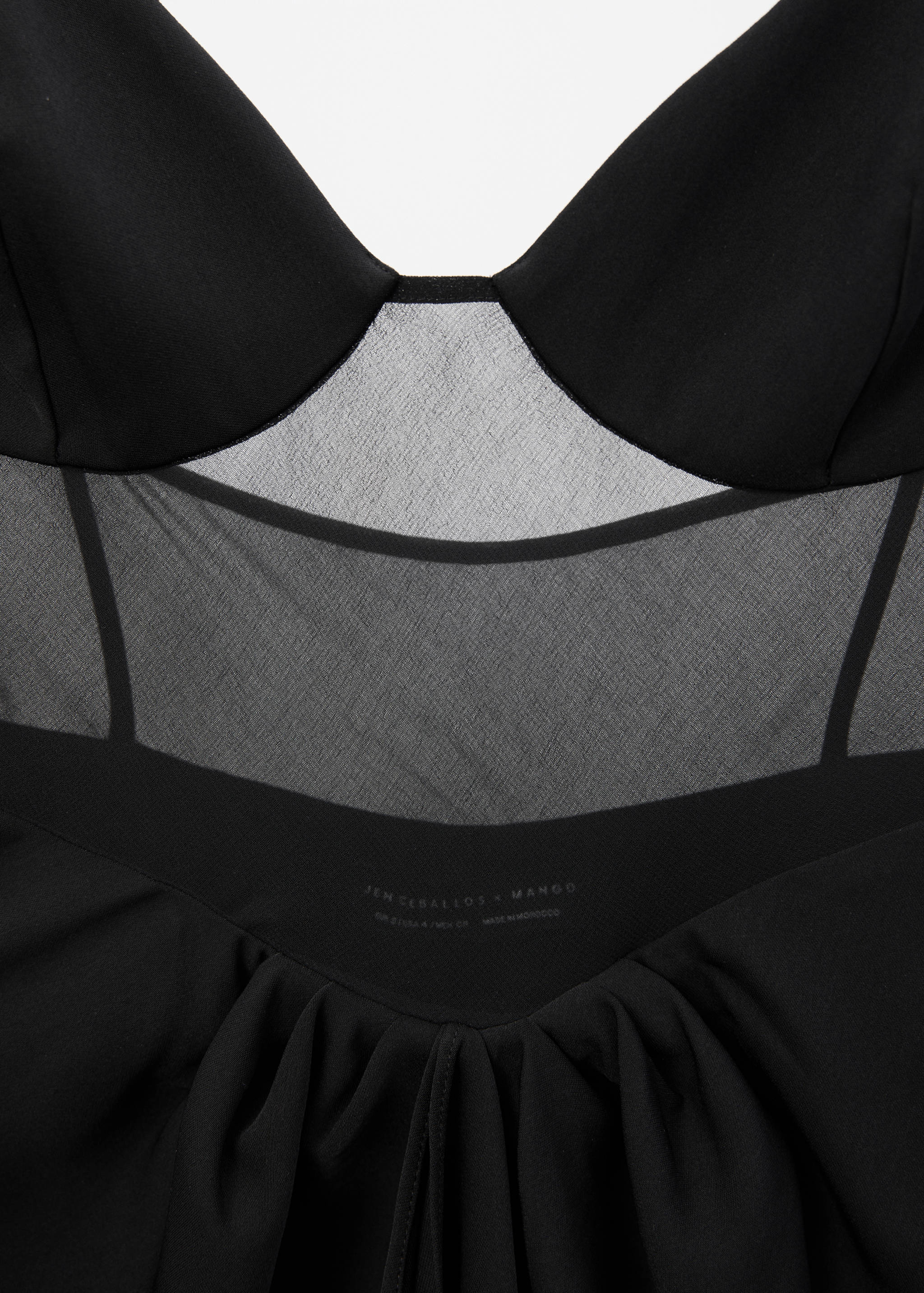 Vestido volante panel semitransparente - Detalle del artículo 8