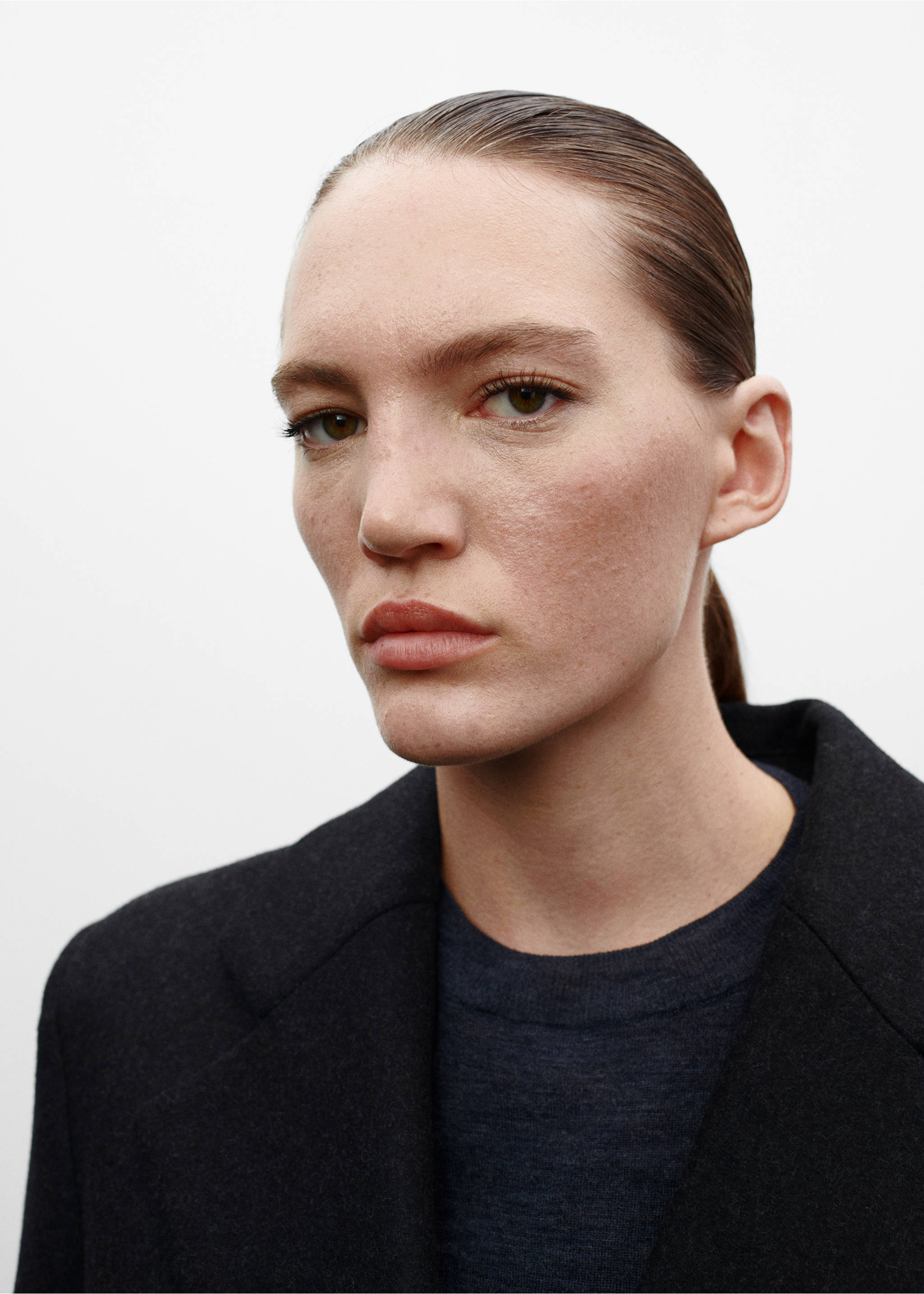 Gyapjúkabát válltöméssel - A termék adatai 1, Szürke. Ref: 57079115-00.