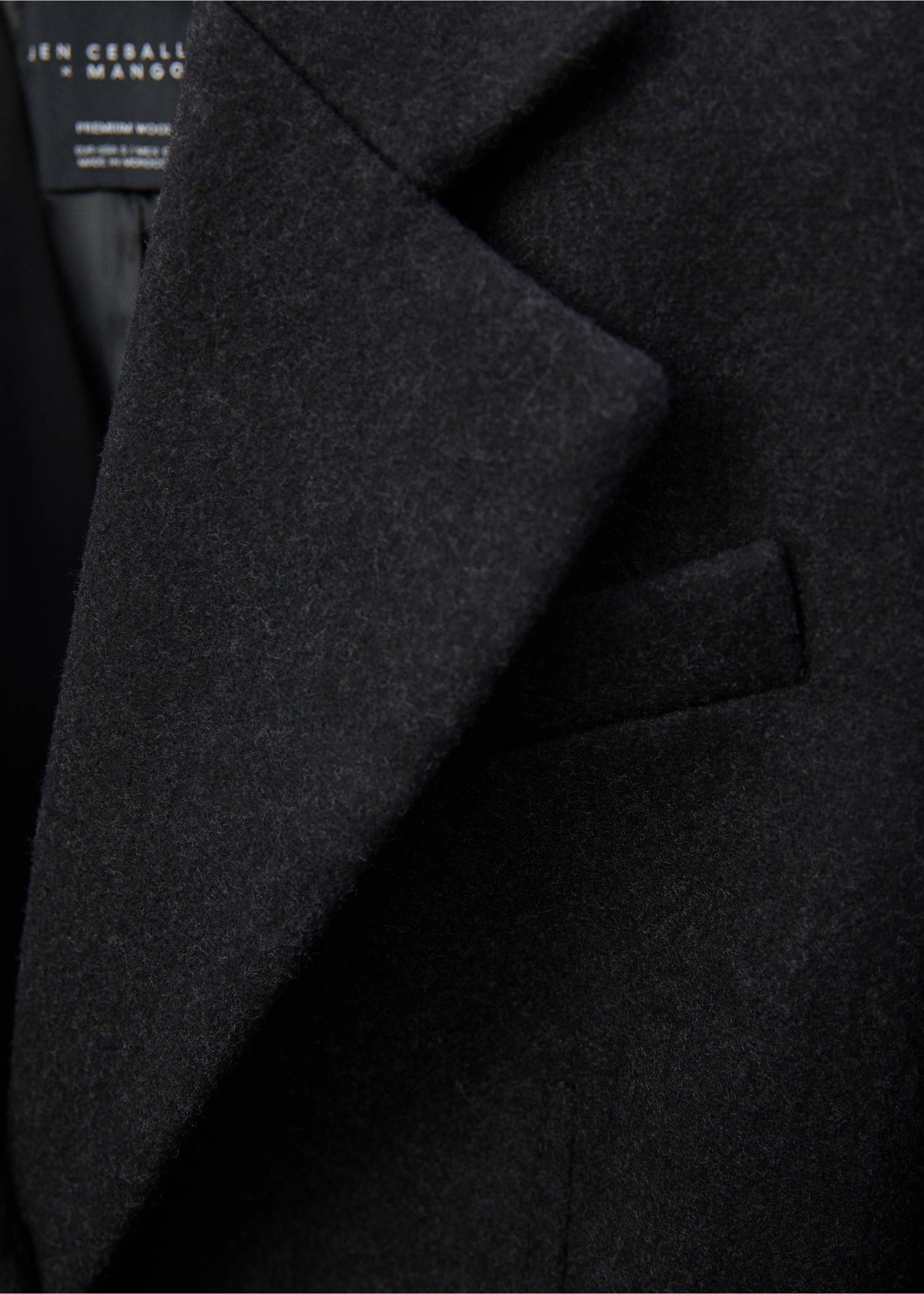 Gyapjúkabát válltöméssel - A termék adatai 8, Szürke. Ref: 57079115-00.