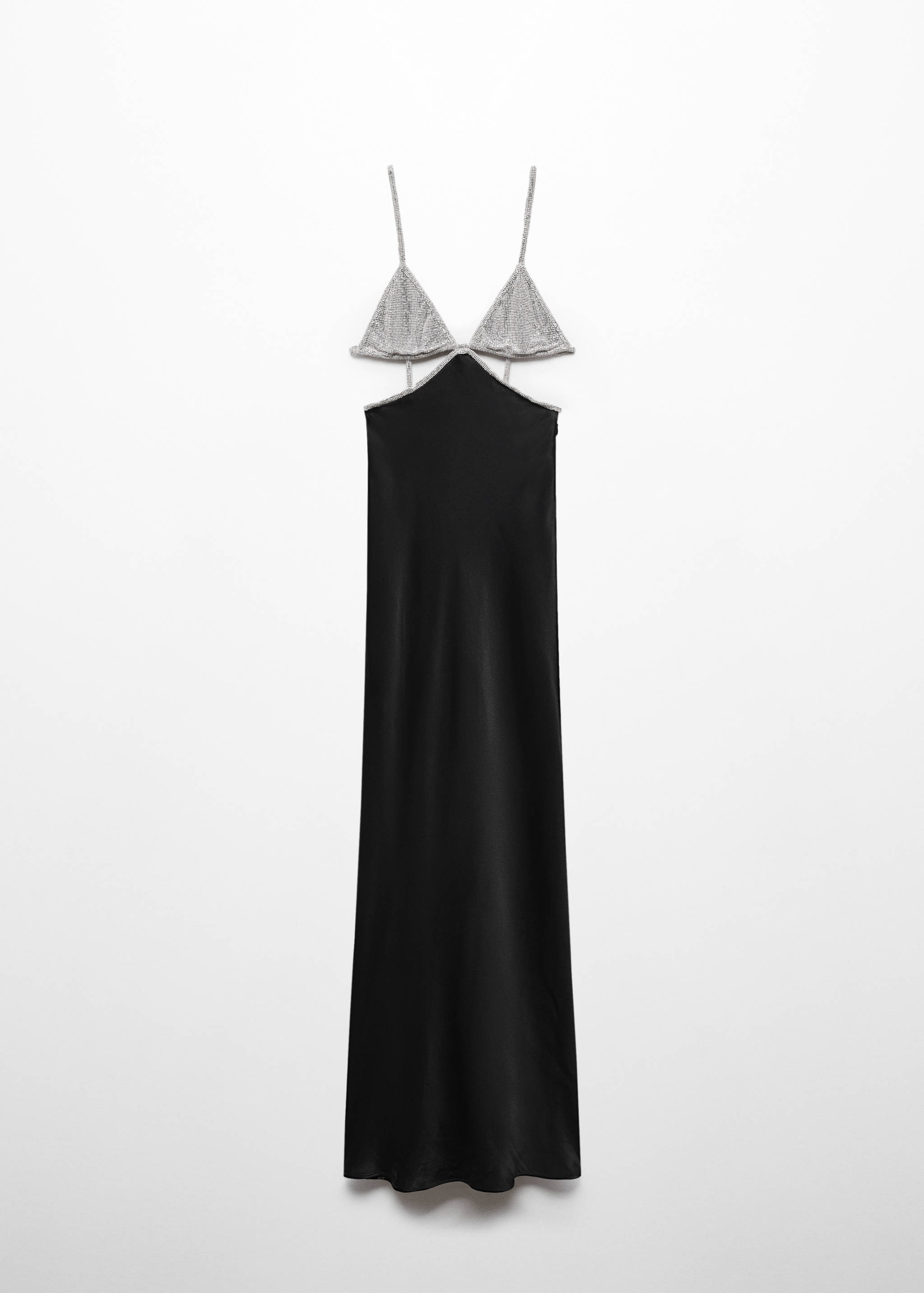 Satin dress with rhinestone body - Article without model