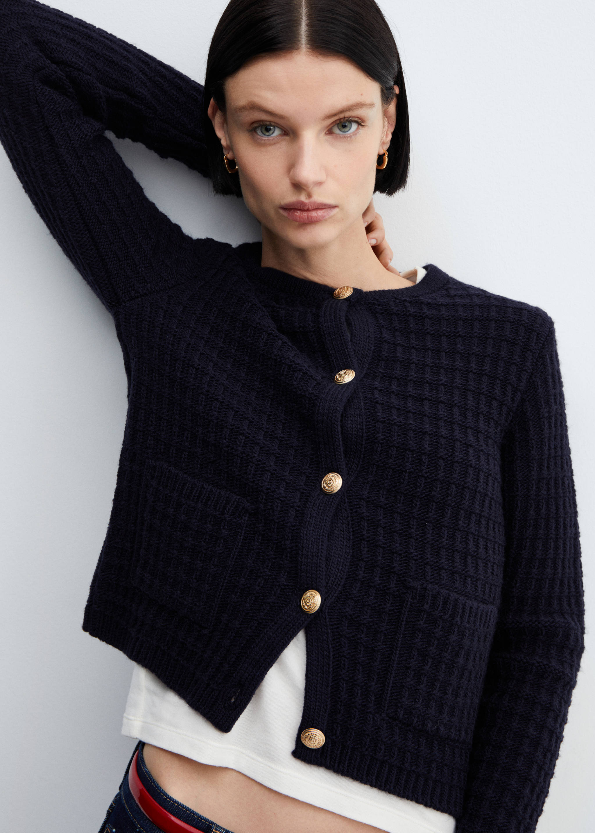 Button knit cardigan - Details of the article 1
