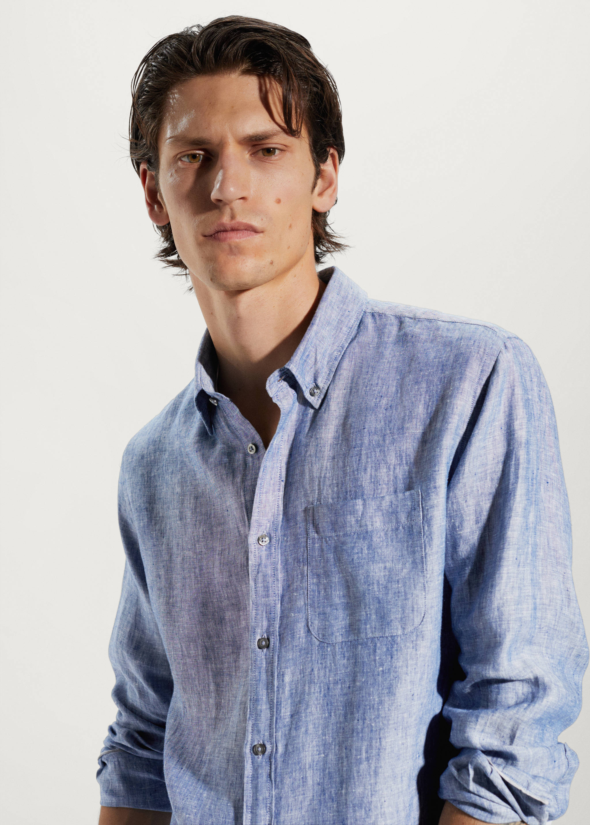 Camisa slim fit 100% lino - Detalle del artículo 1