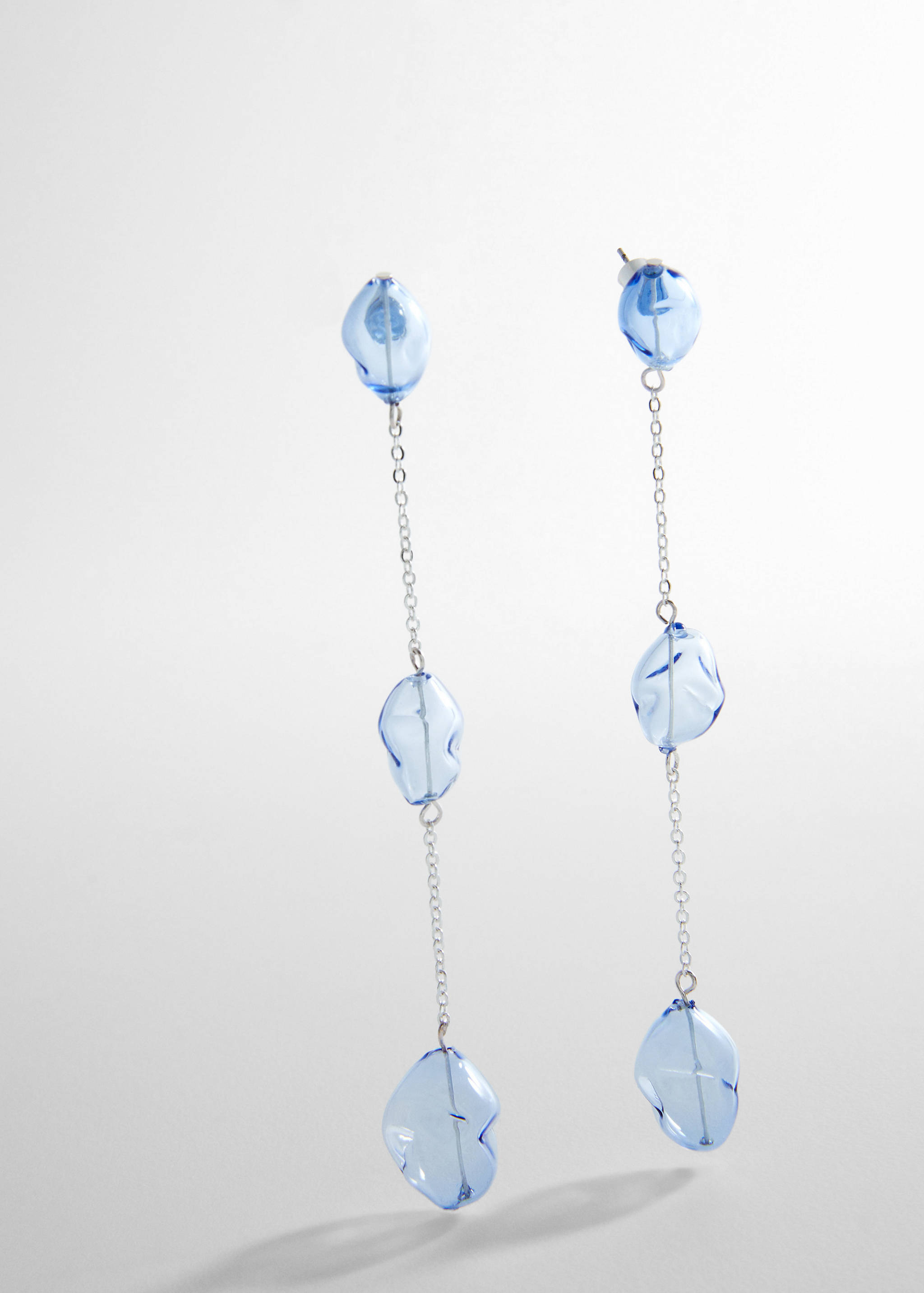 Brincos de fio com cristais - Pormenor do artigo 1