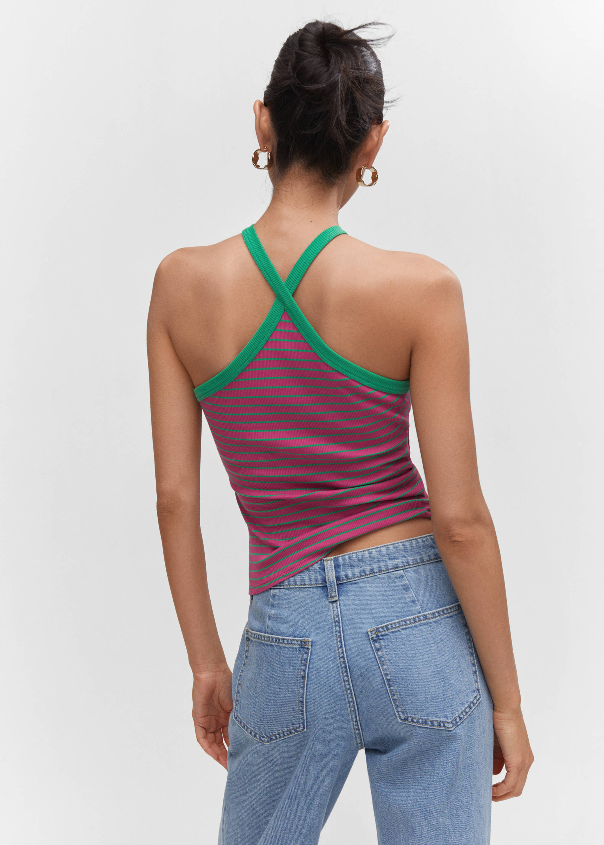 Top punto cuello halter - Reverso del artículo