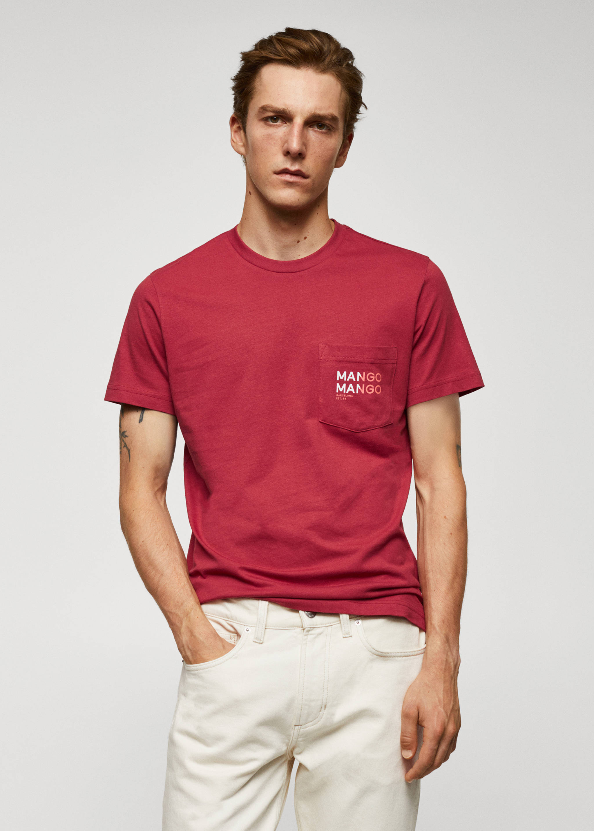 Logo print cotton t-shirt - Medium plane