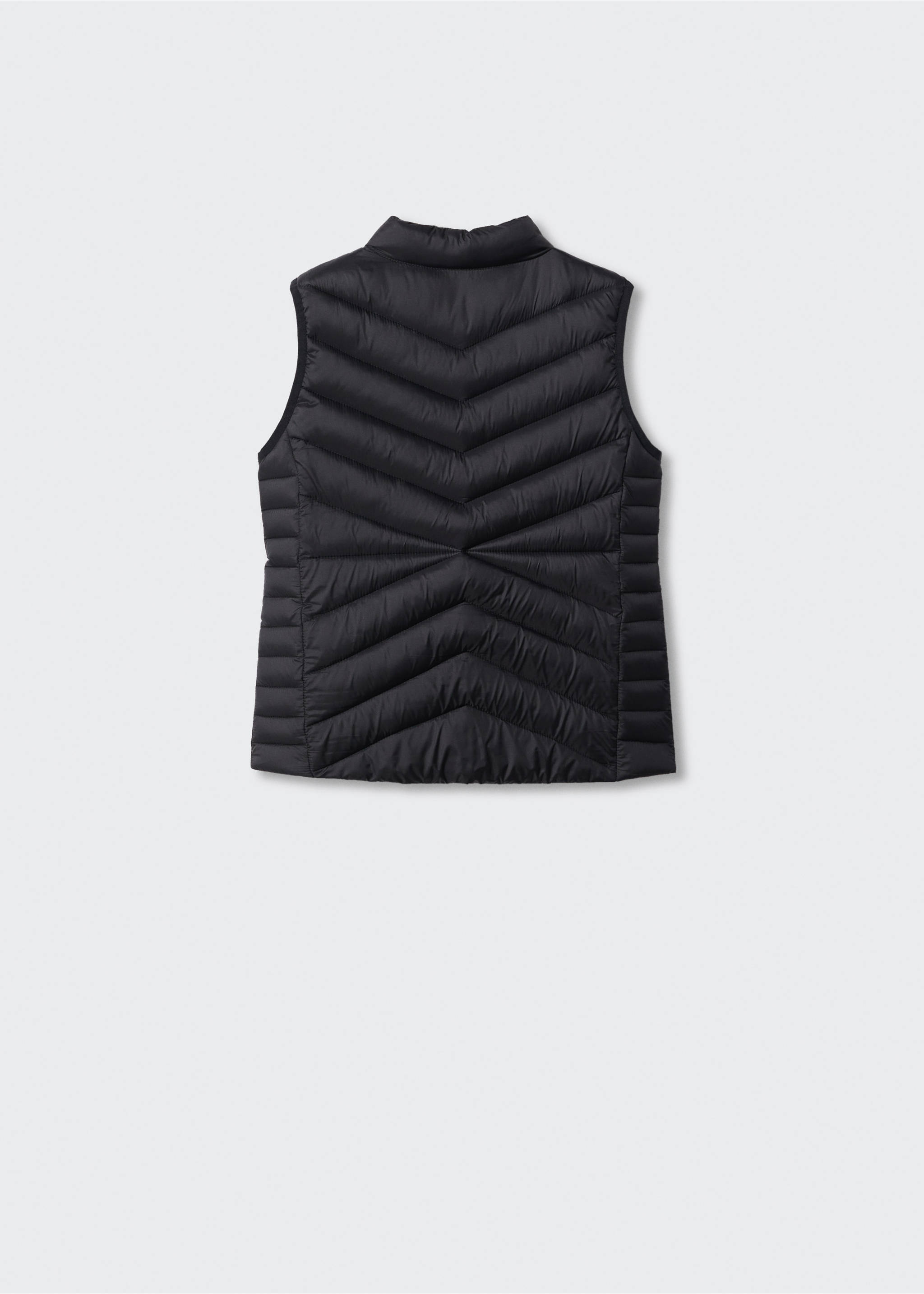 Quilted gilet - Reverse of the article, Black. Ref: 57082507-00.
