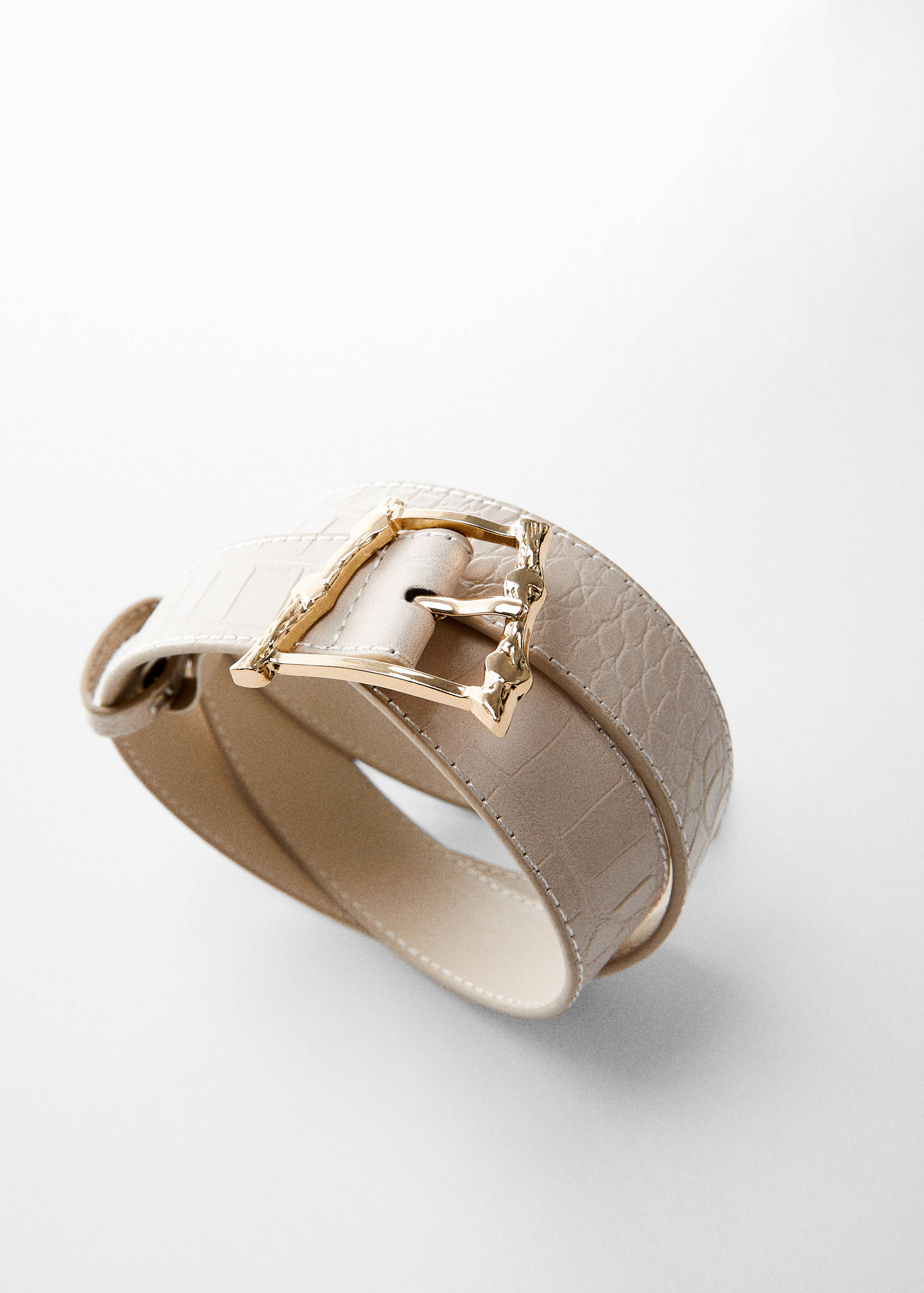 Pásek kroko s reliéfní přezkou - Detail zboží 5