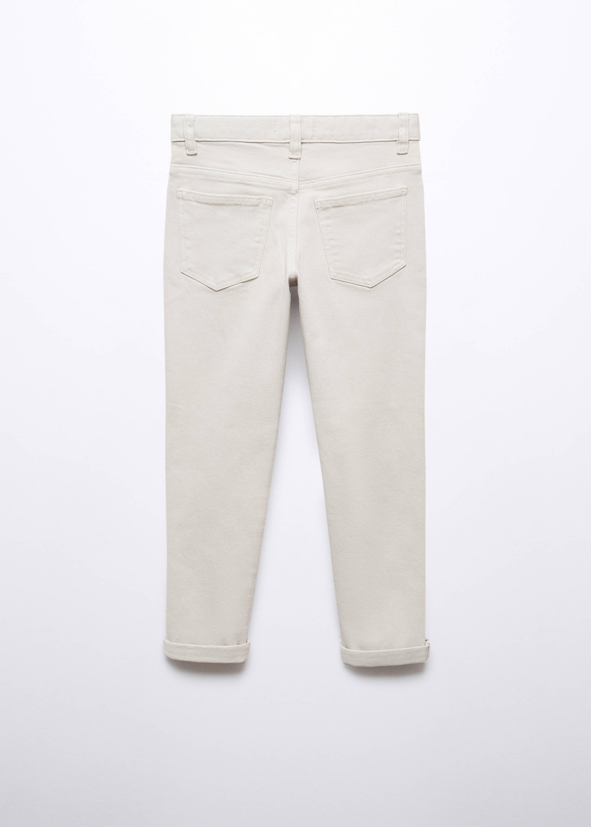Straight flannel trousers - Reverse of the article