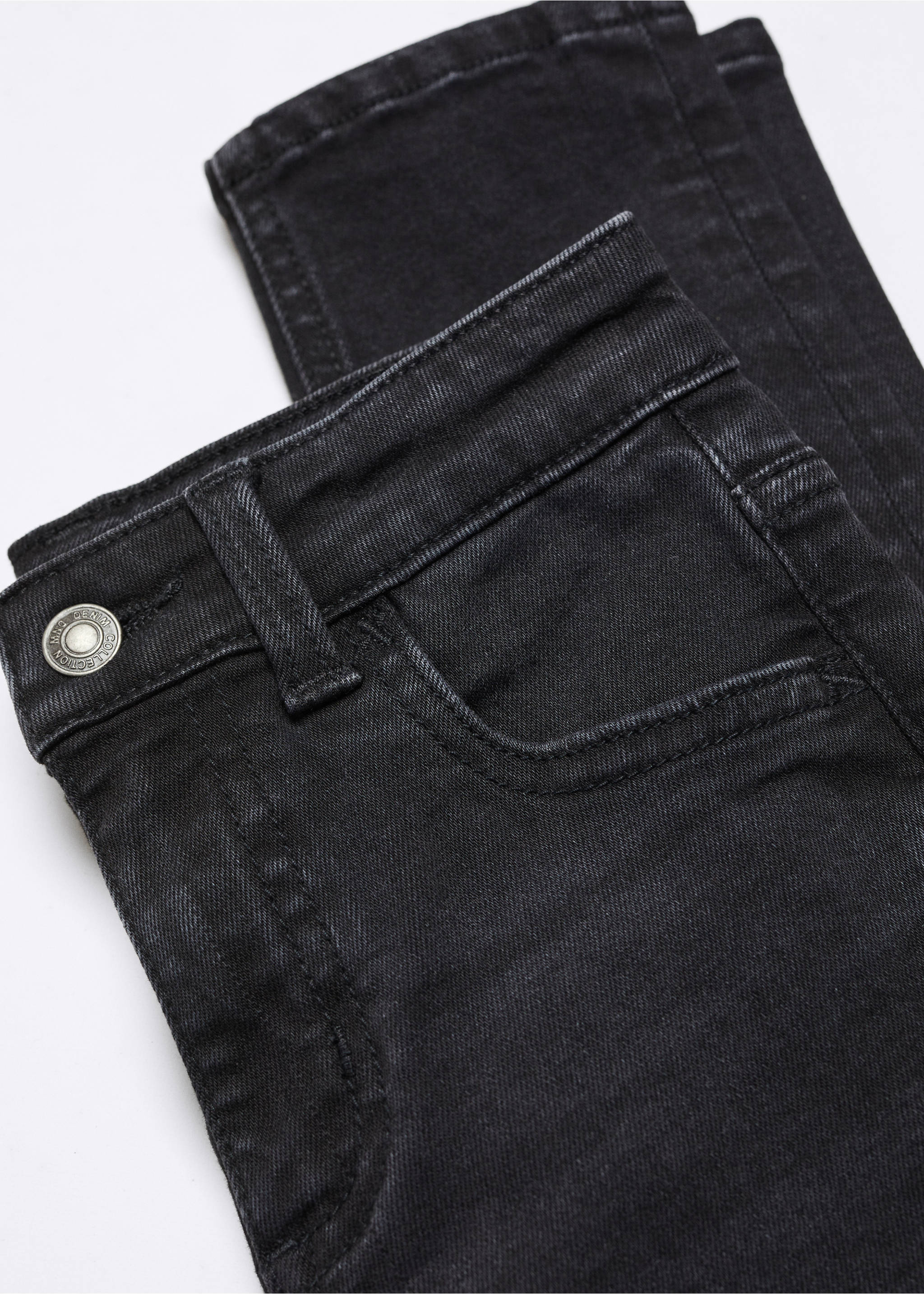 Skinny jeans - Details of the article 8, Black denim. Ref: 57082513-00.