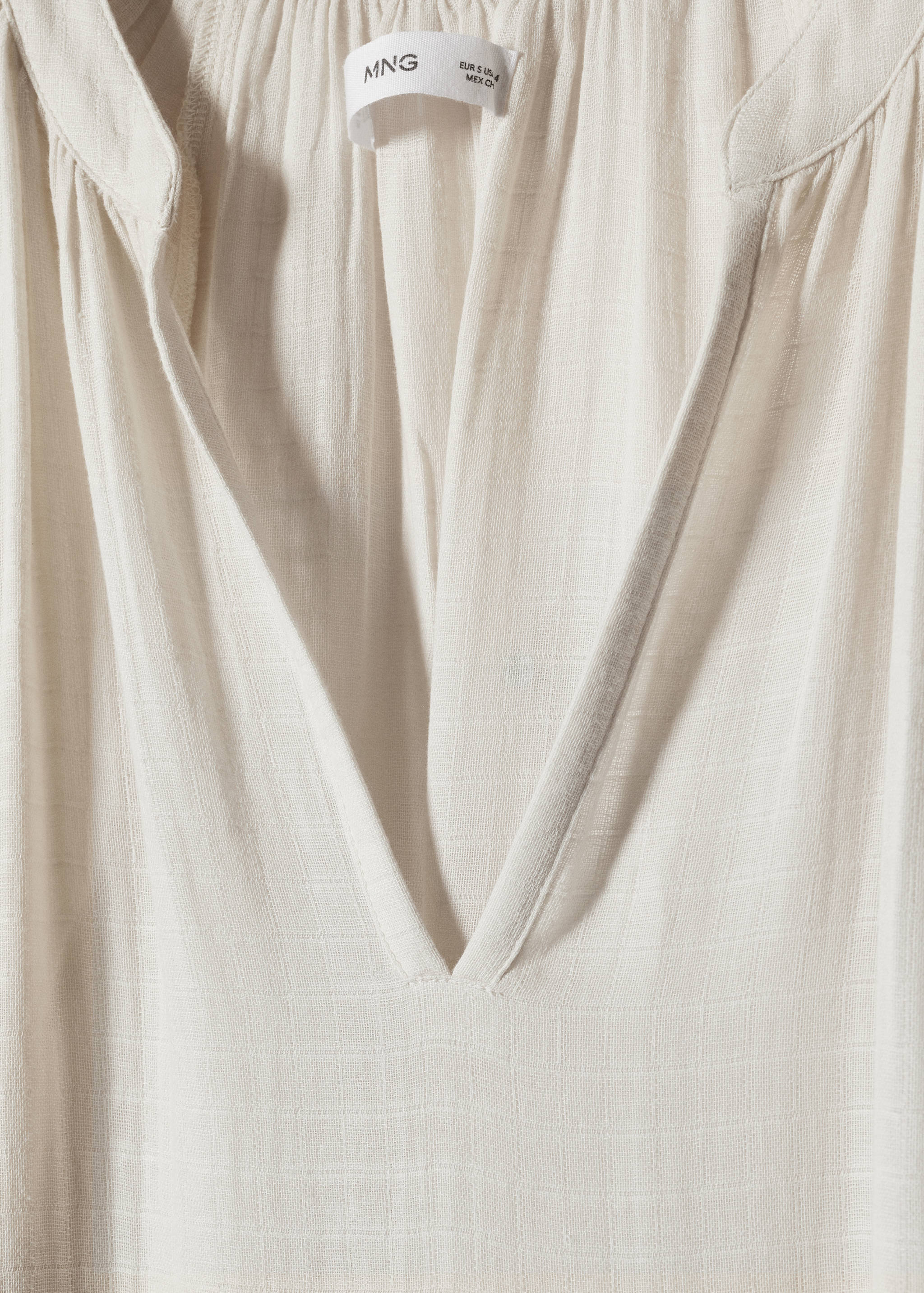 V-neck cotton maxi-dress - Details of the article 8