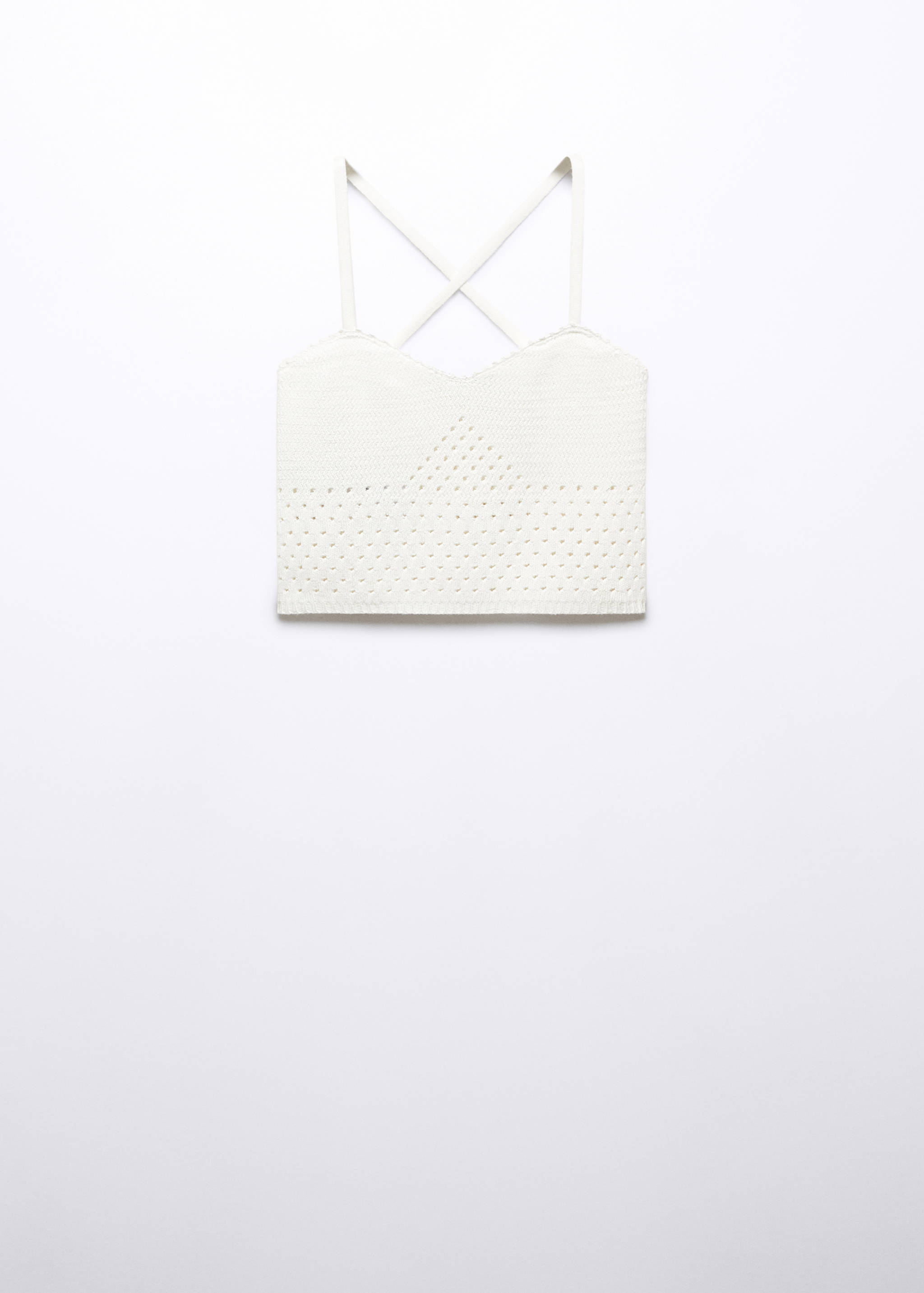 Openwork details knit top - Article without model