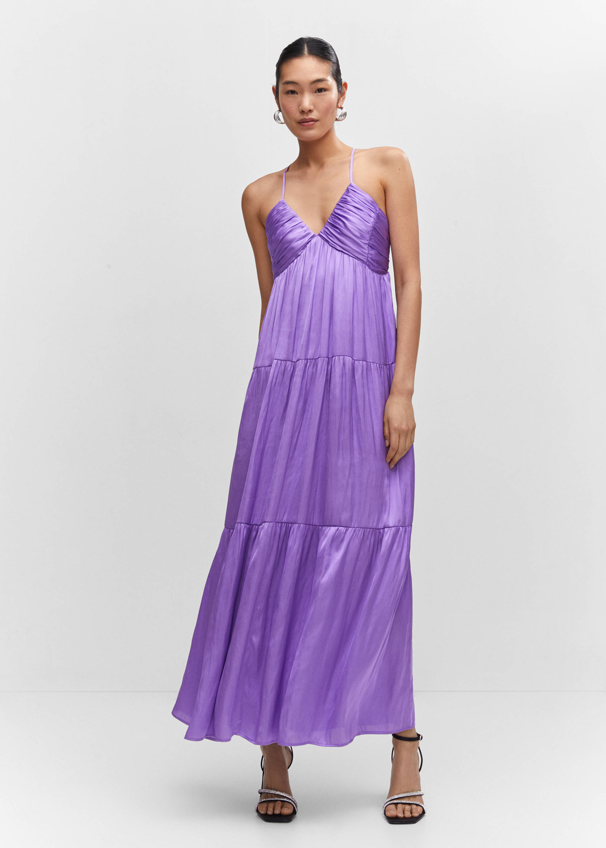 Ruched satin dress - General plane