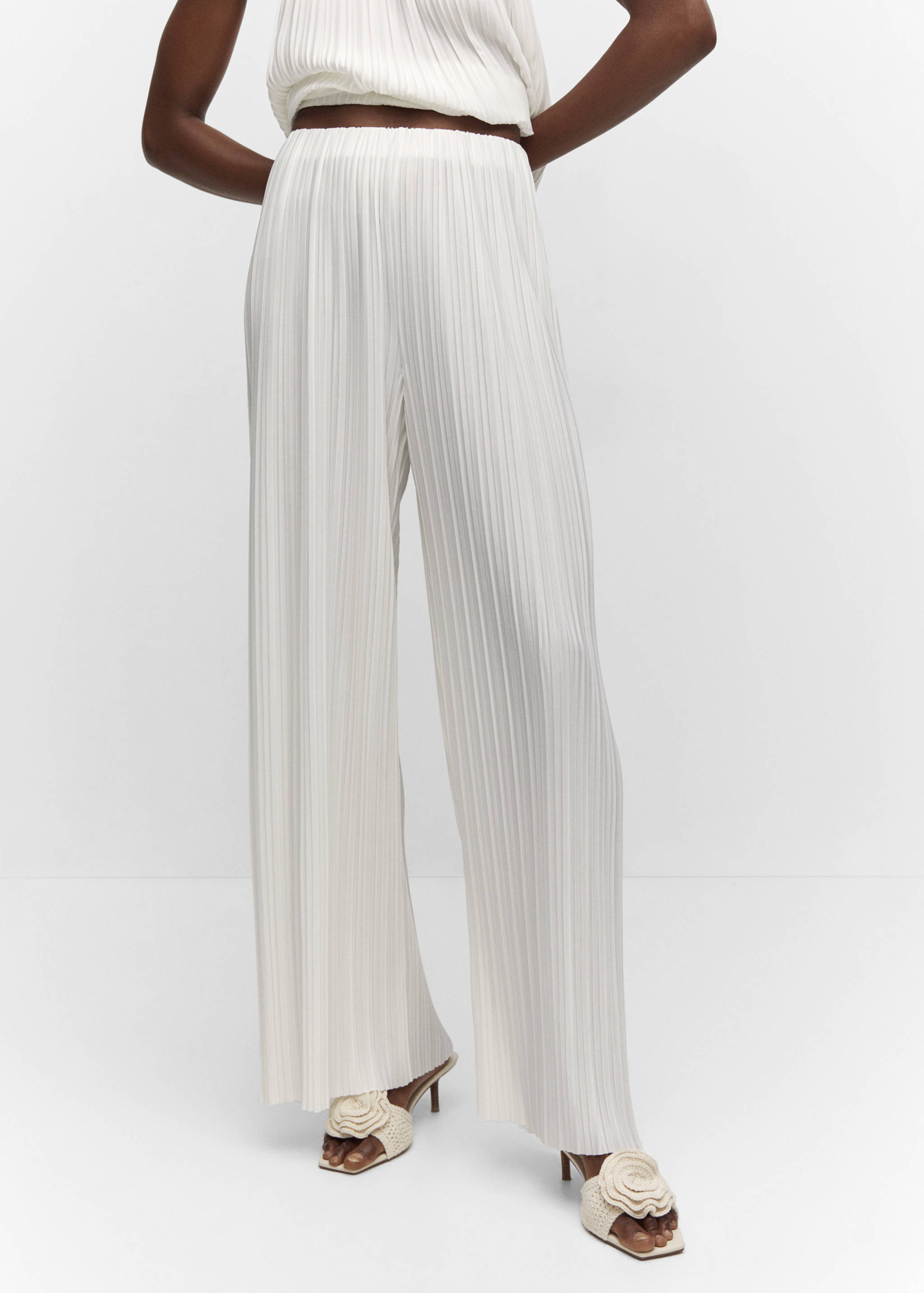 Plissierte Wideleg-Hose - Mittlere Ansicht