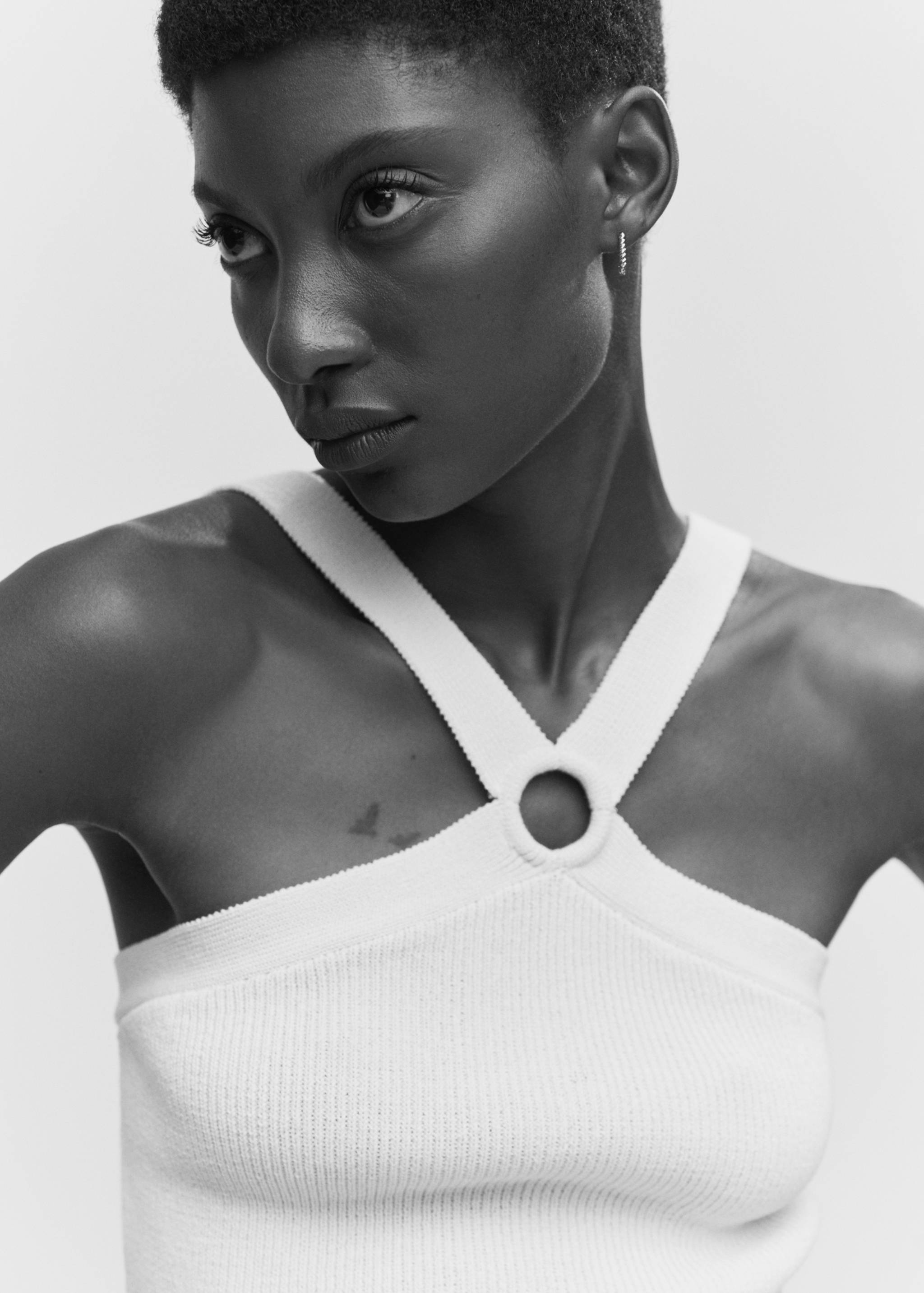 Knitted top with hoop detail - Details of the article 1