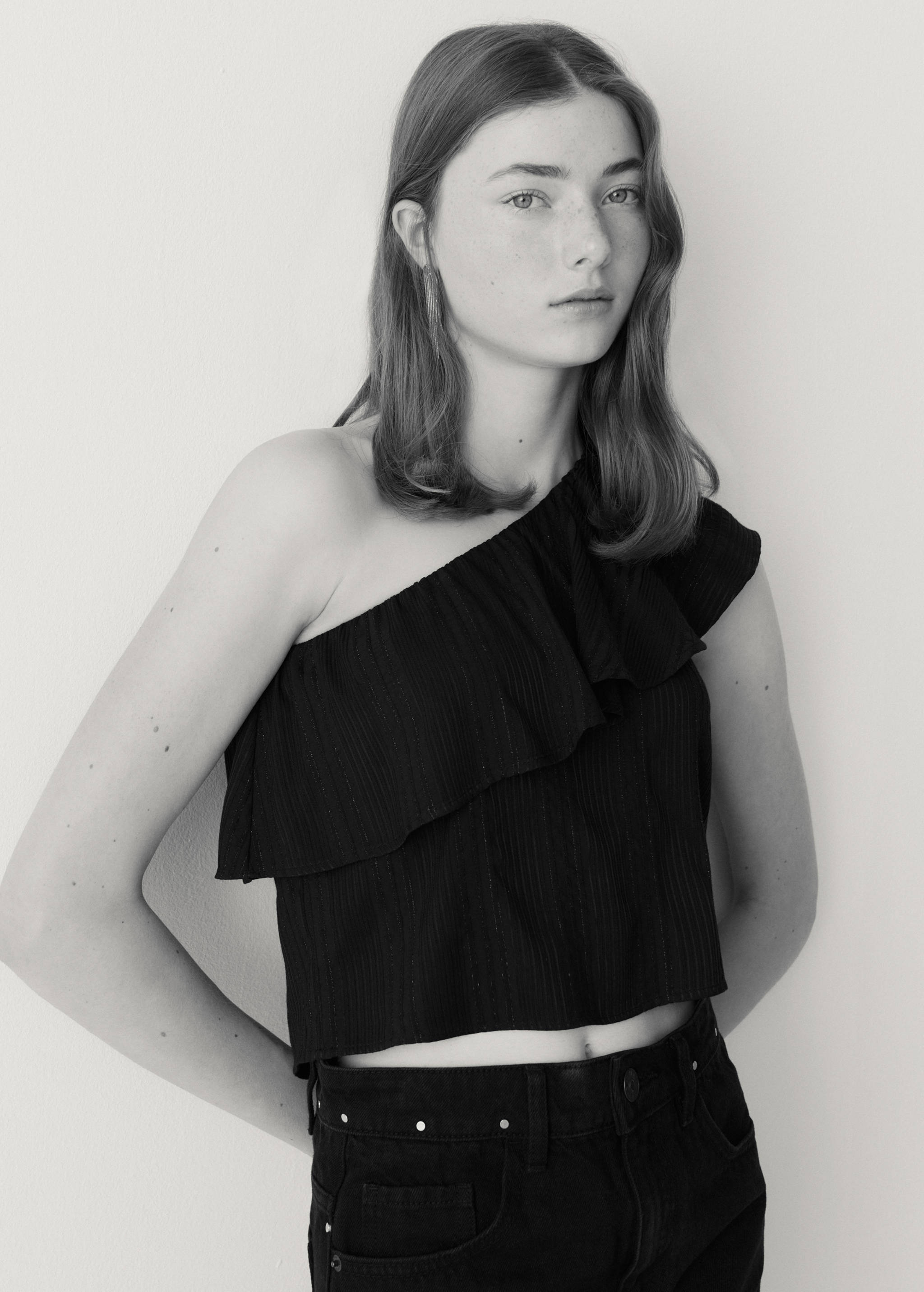 Blusa asimetrica detalle brillo - Detalle del artículo 5