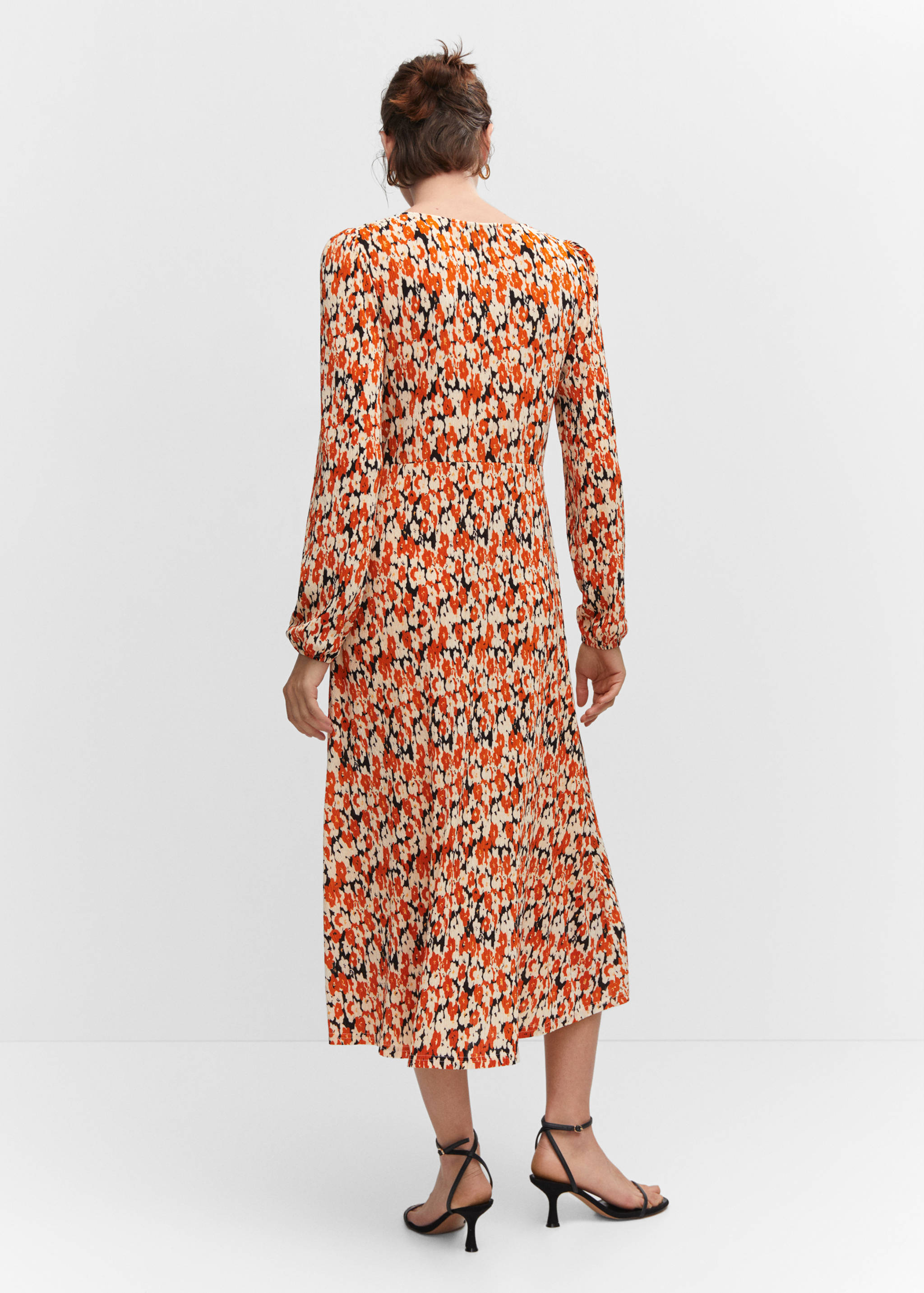 Printed textured dress - Reverse of the article