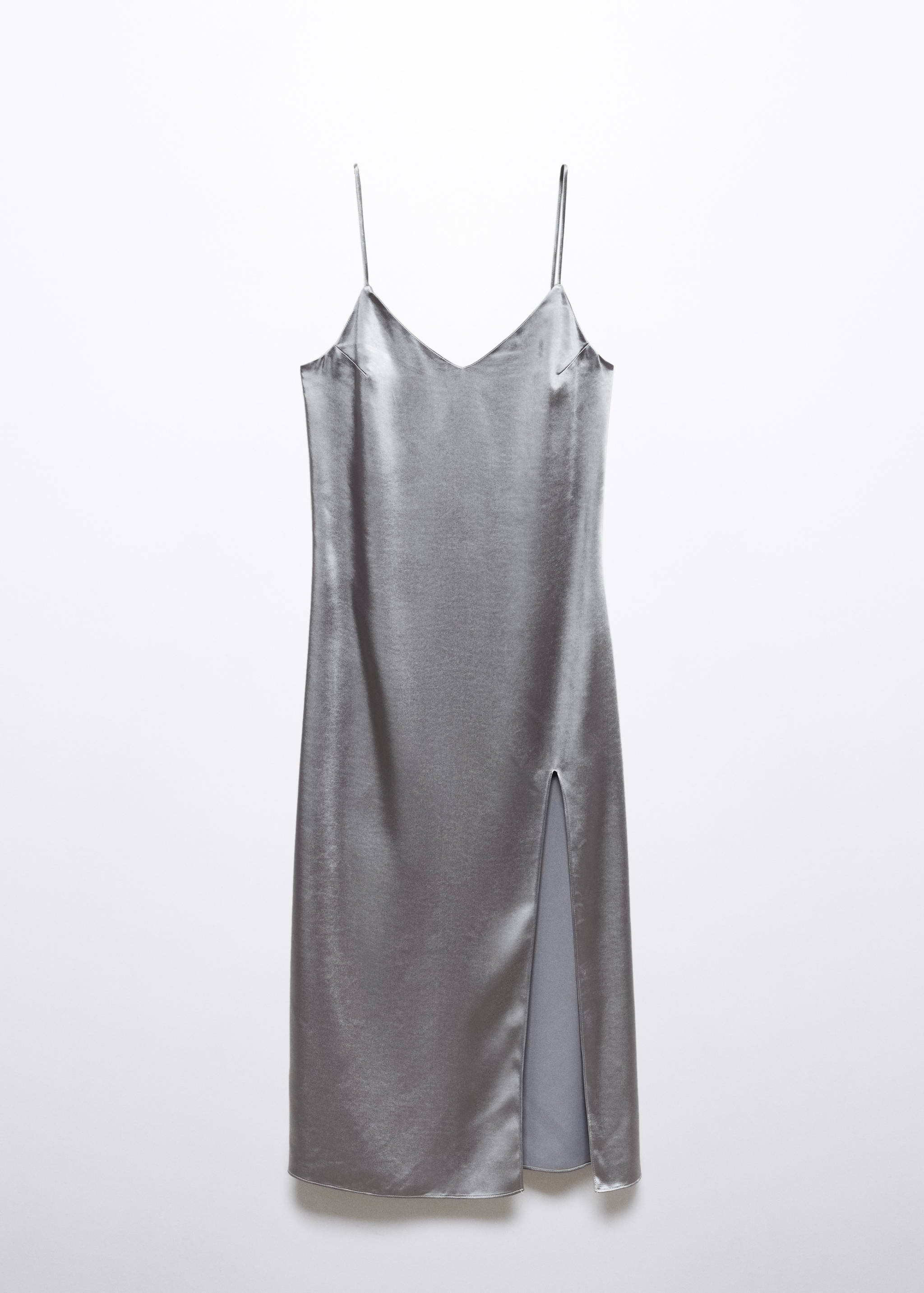 Side-slit satin dress - Article without model