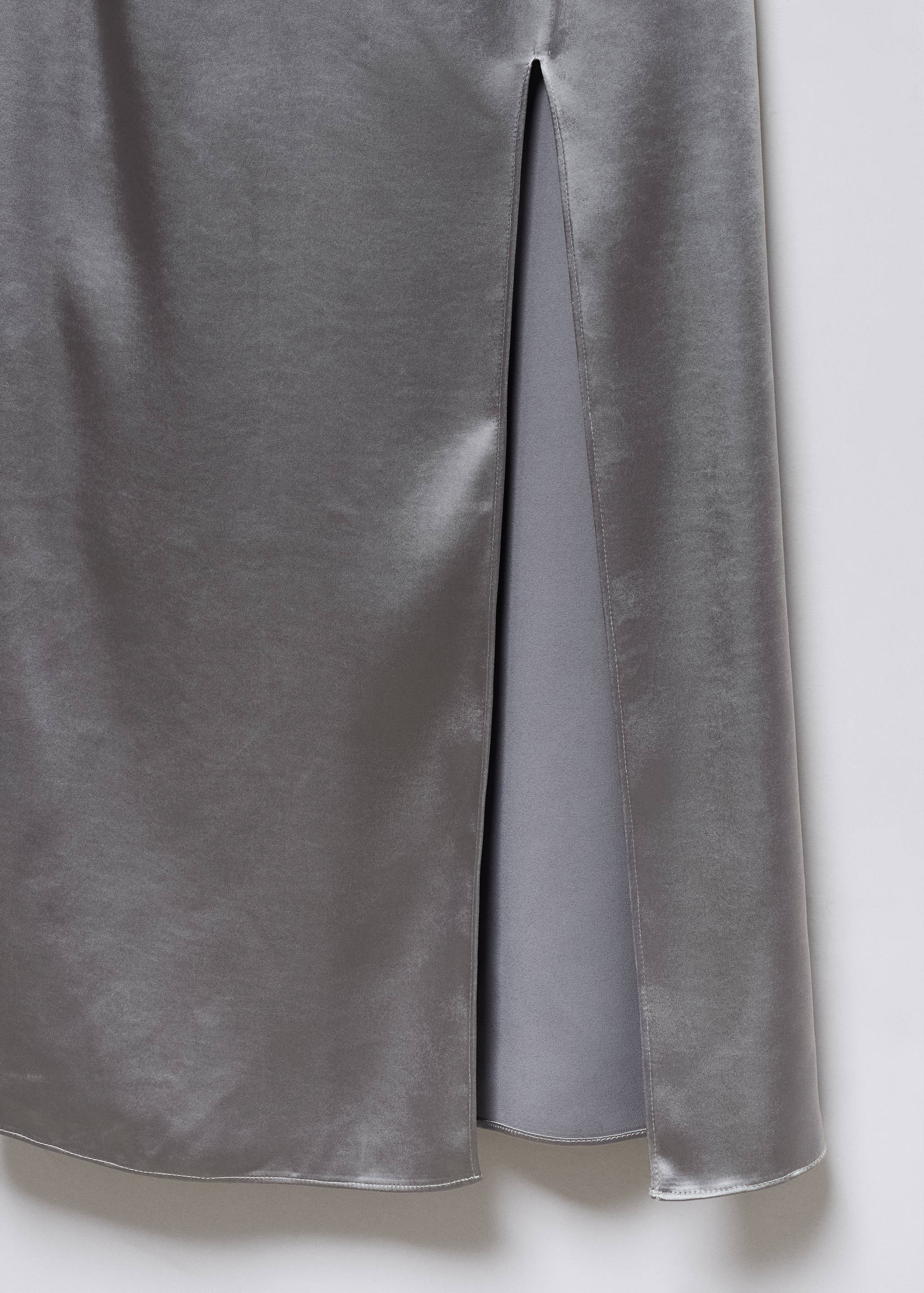 Side-slit satin dress - Details of the article 8