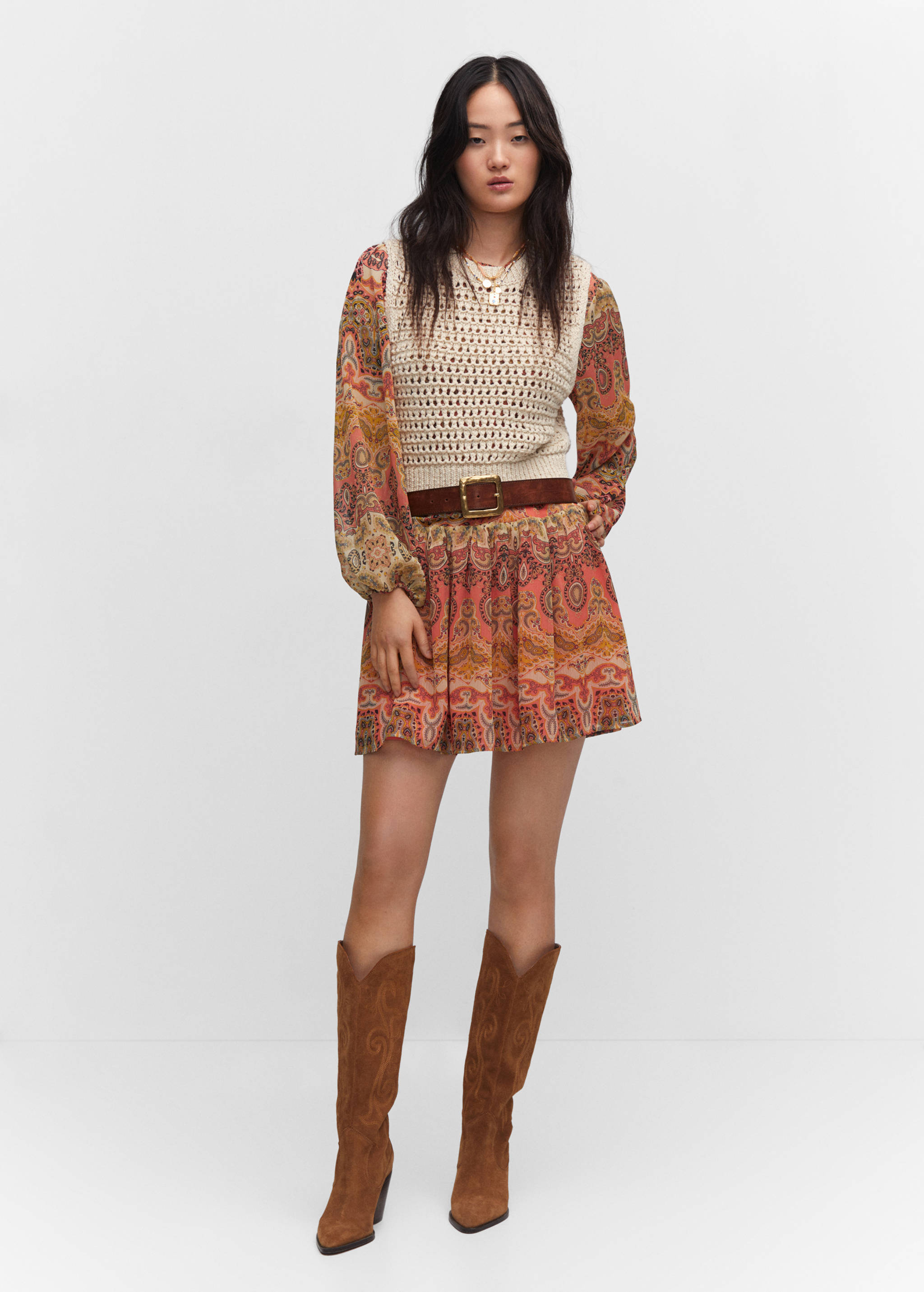 Fringed gilet - General plane