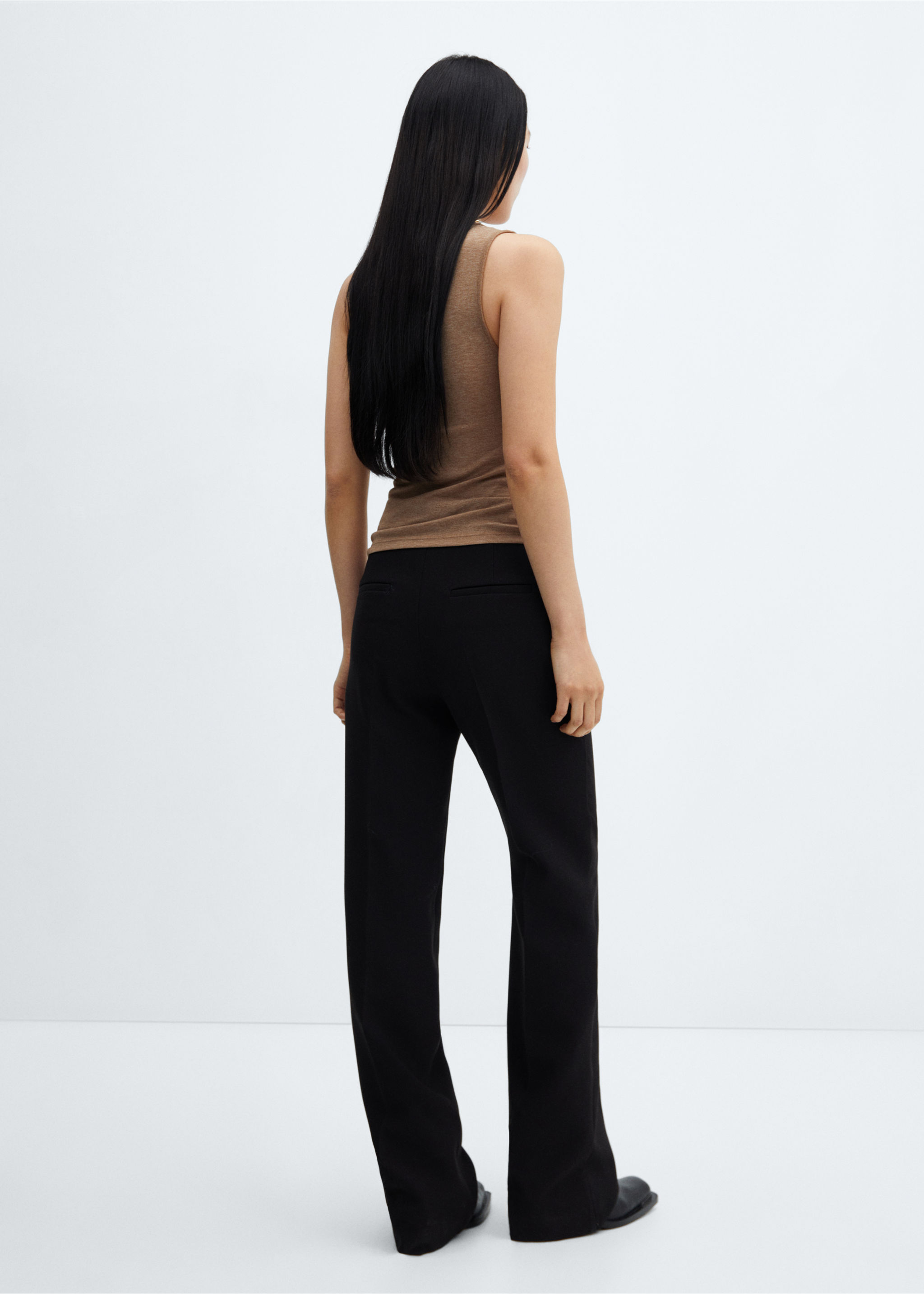 Knitted top with wide straps - Reverse of the article