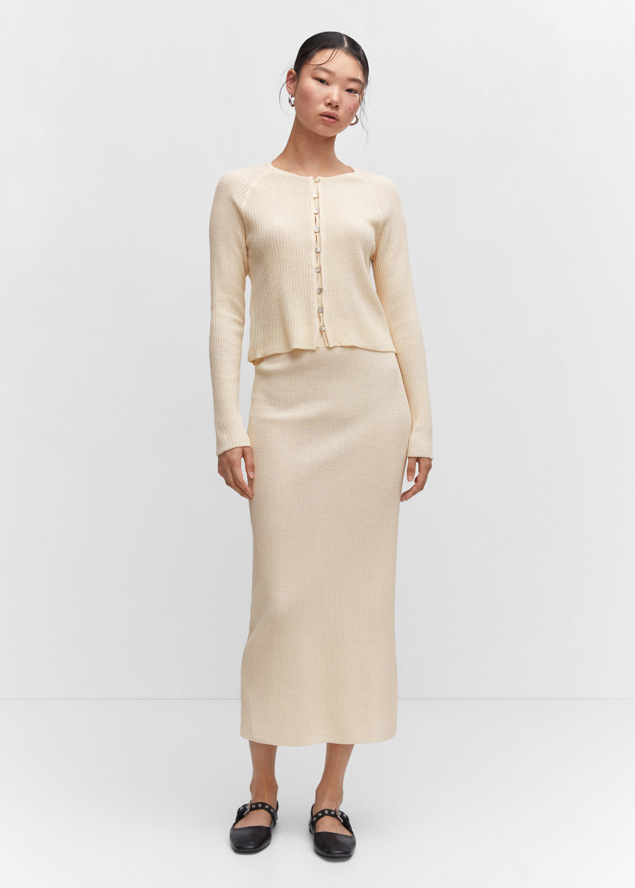 Long knitted skirt - General plane