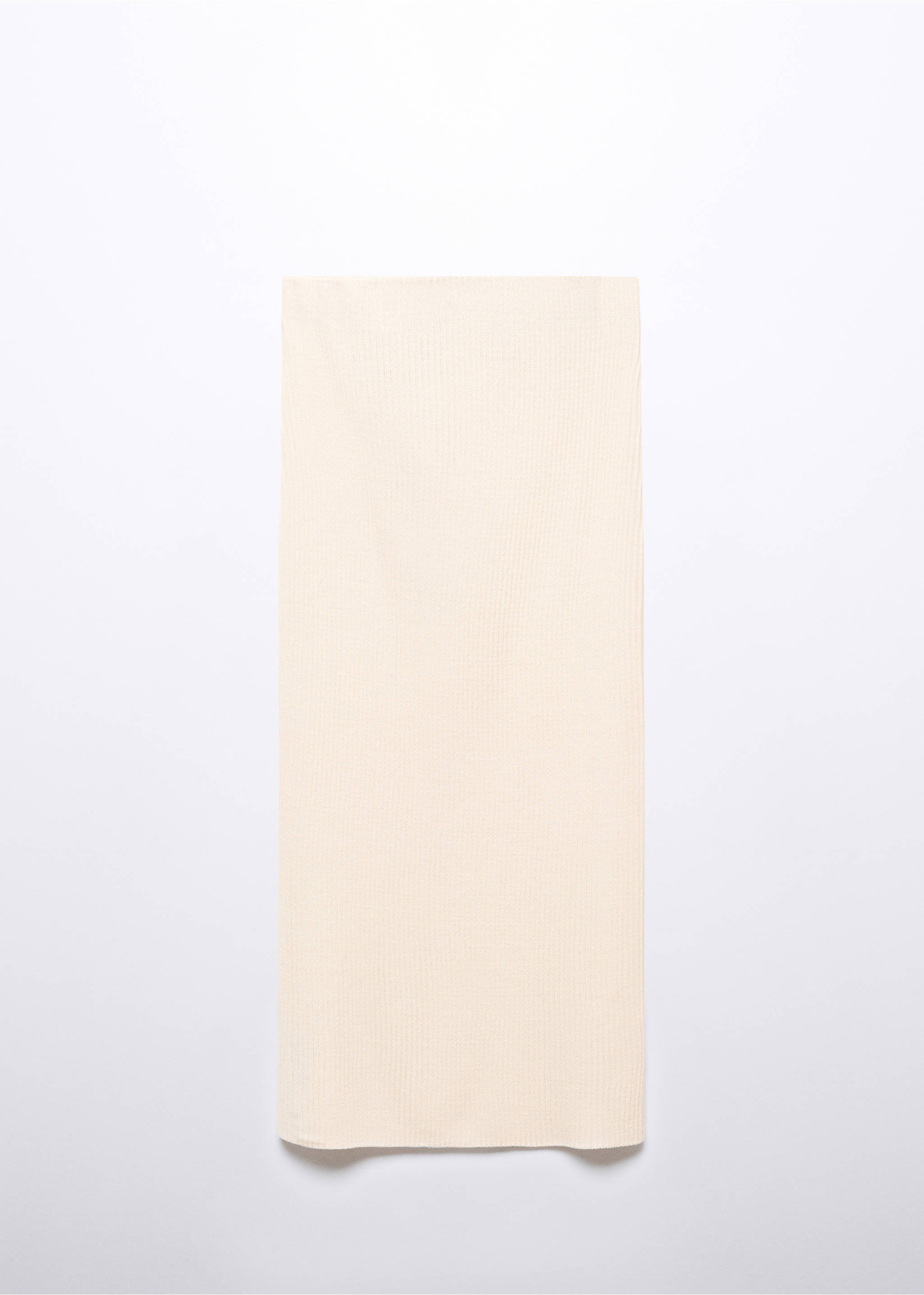 Long knitted skirt - Article without model, Ecru. Ref: 57083816-00.