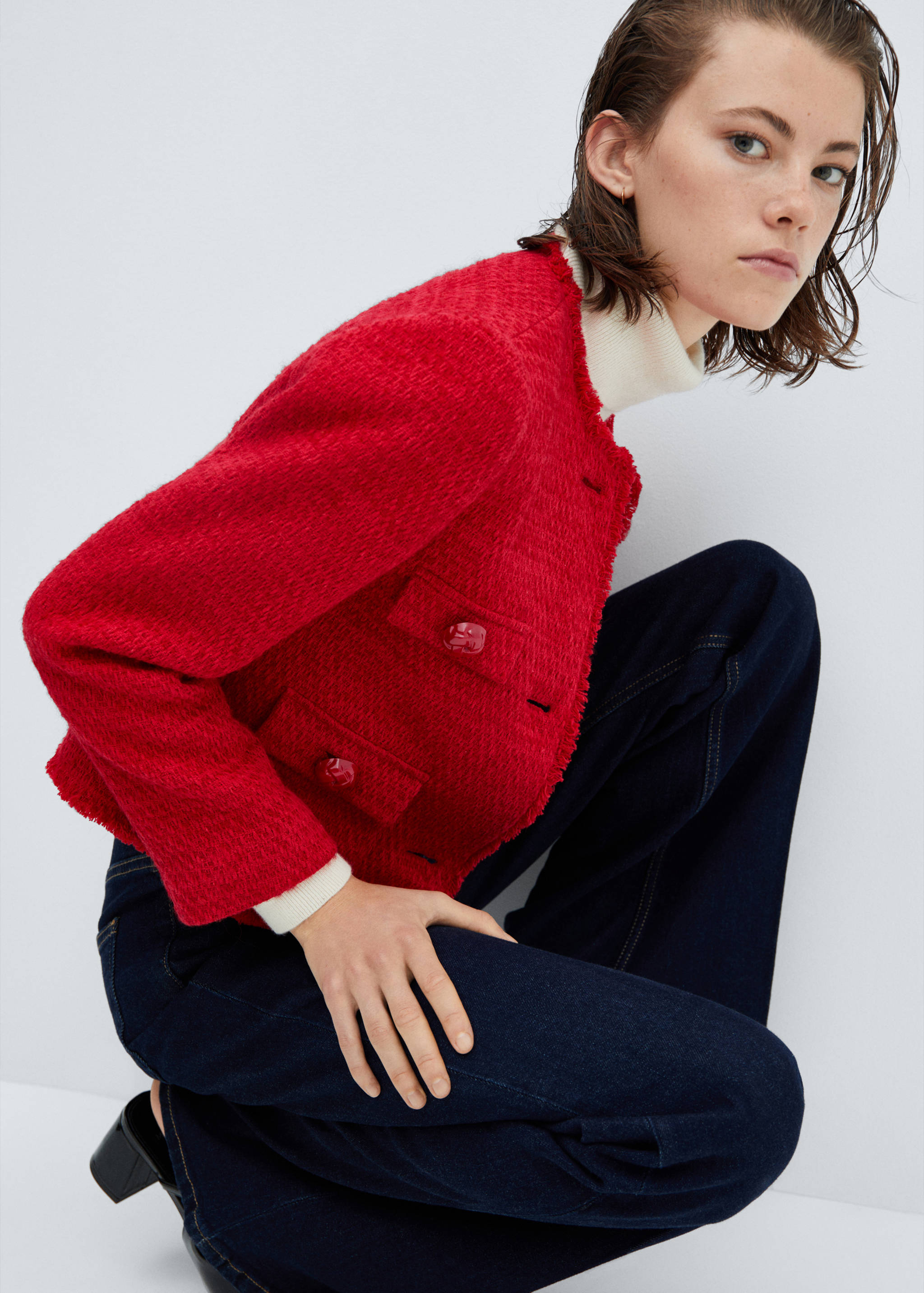 Tweed jacket with pockets - Details of the article 2