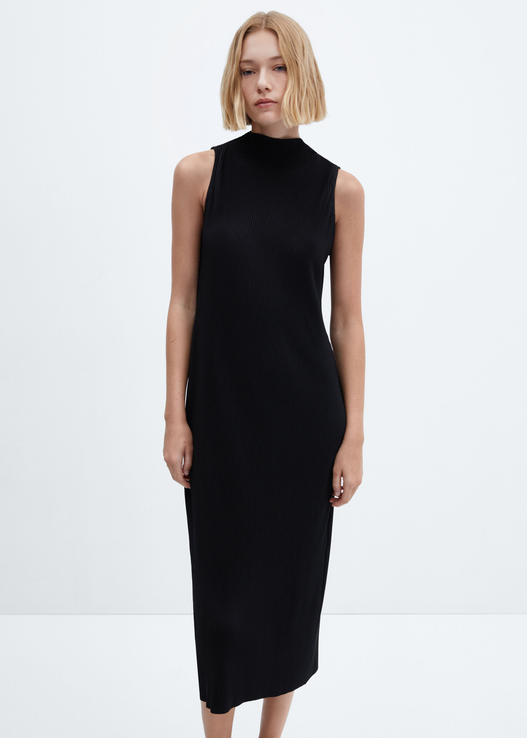 Tailored ribbed dress - Medium plane