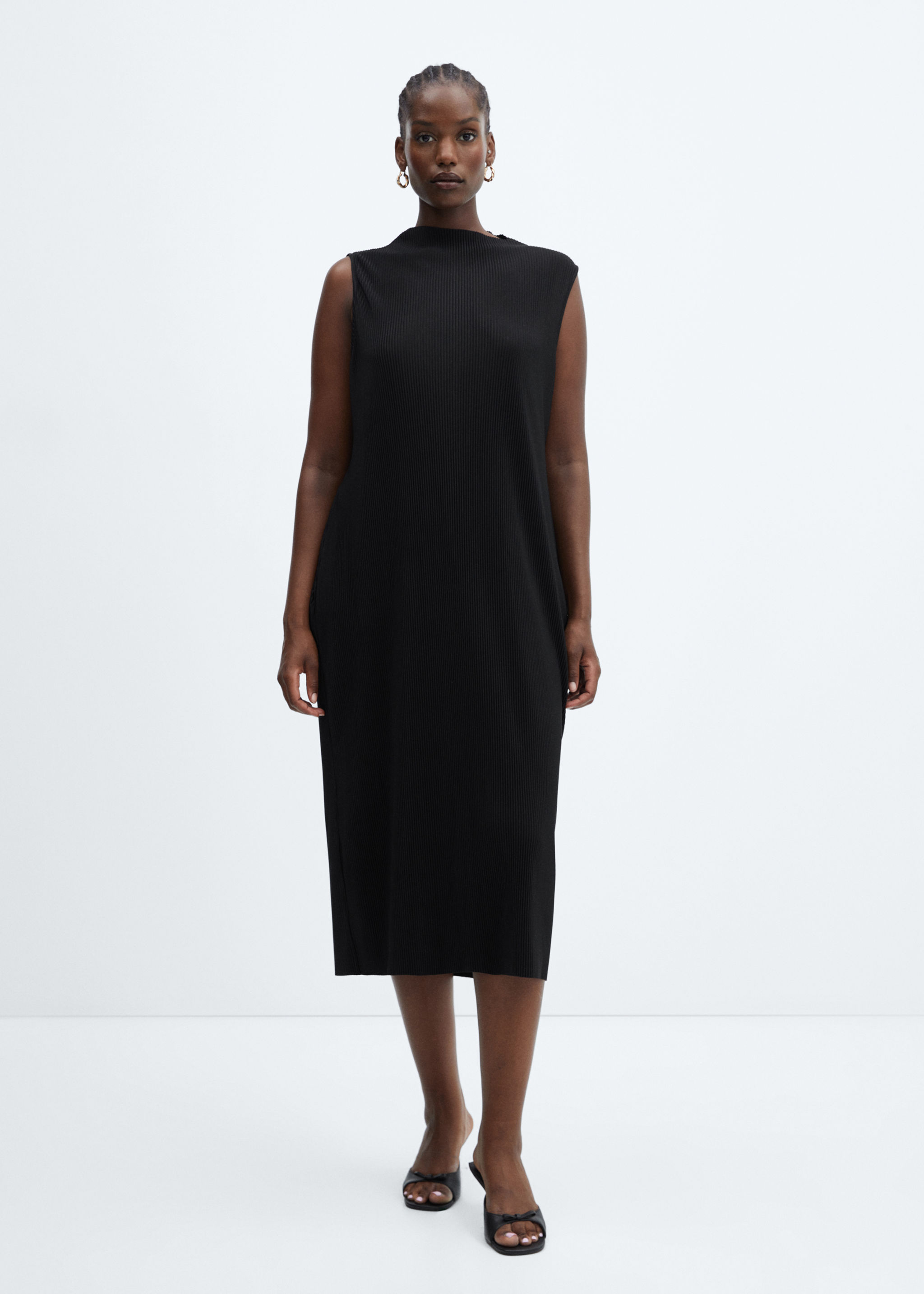 Tailored ribbed dress - Details of the article 3